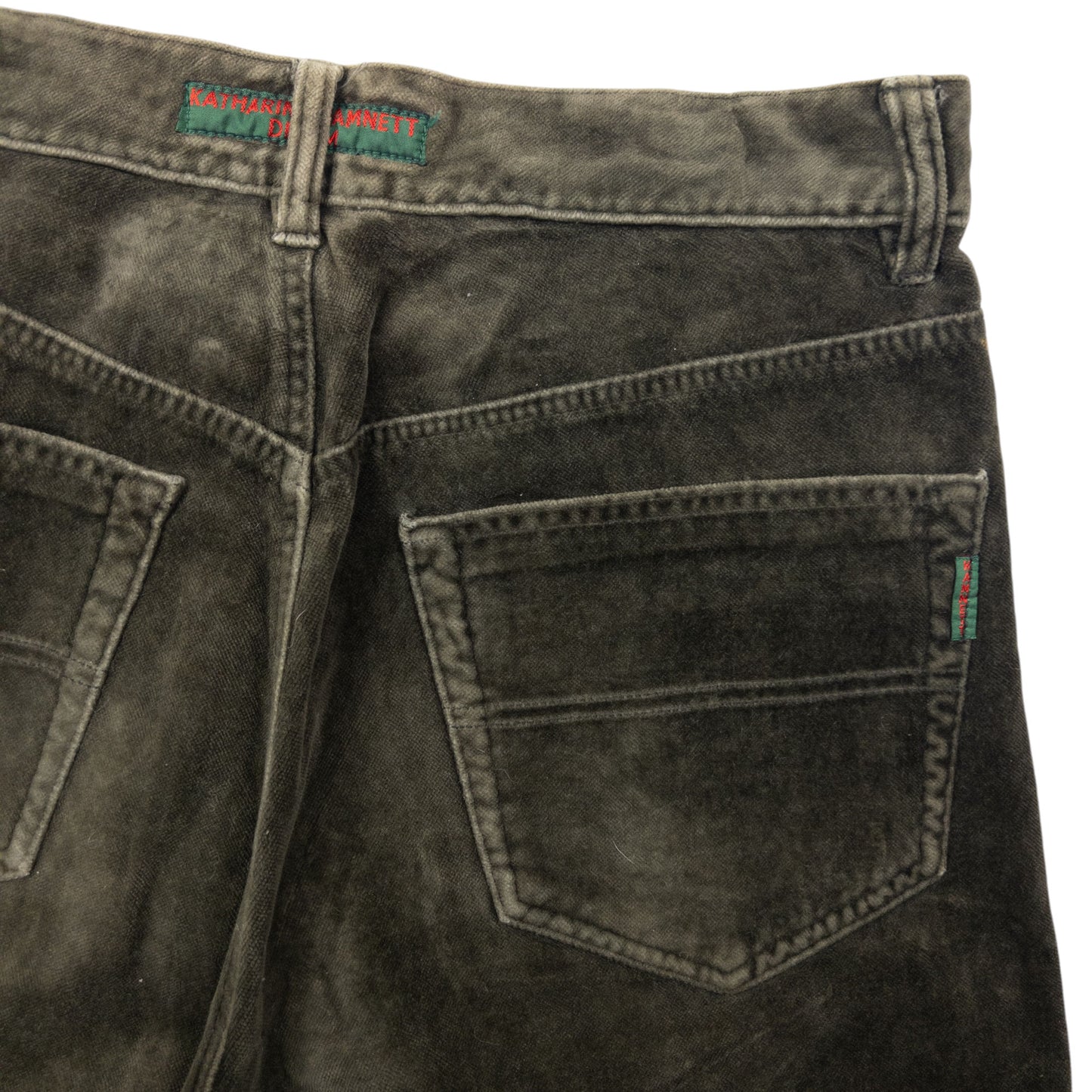 Vintage Katharine Hamnett Velour Trousers Size W30