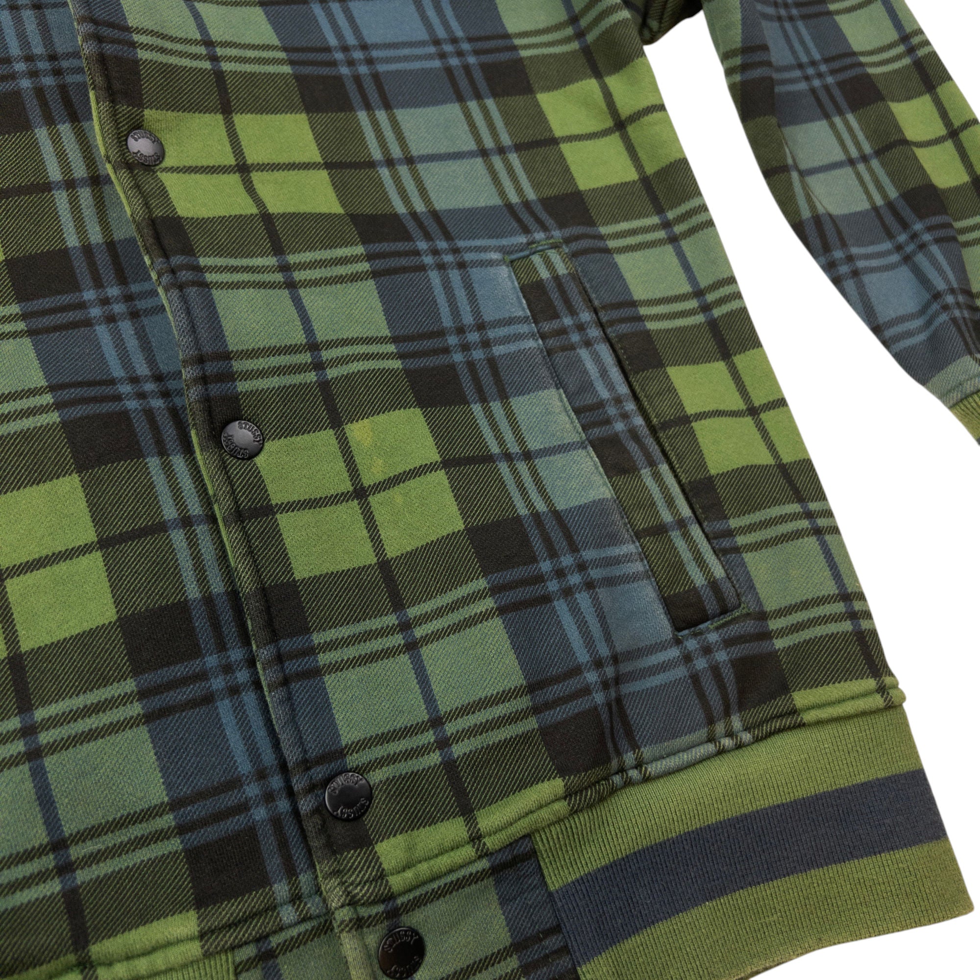 Vintage Stussy Tartan Bomber Jacket Size S