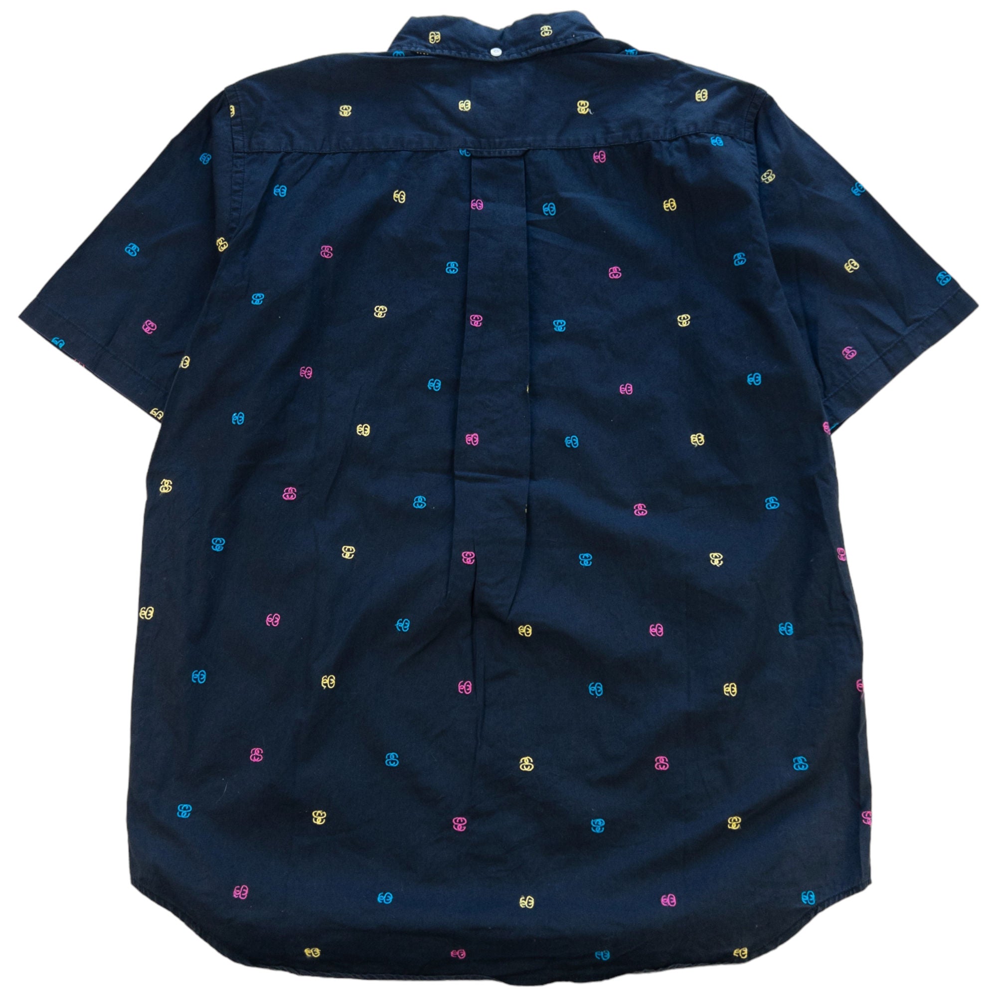 Vintage Stussy Monogram Short Sleeve Shirt Size M