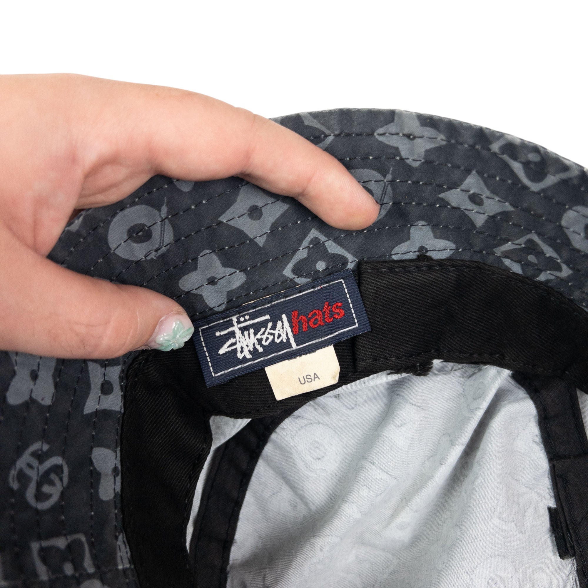 Vintage Stussy Monogram Bucket Hat