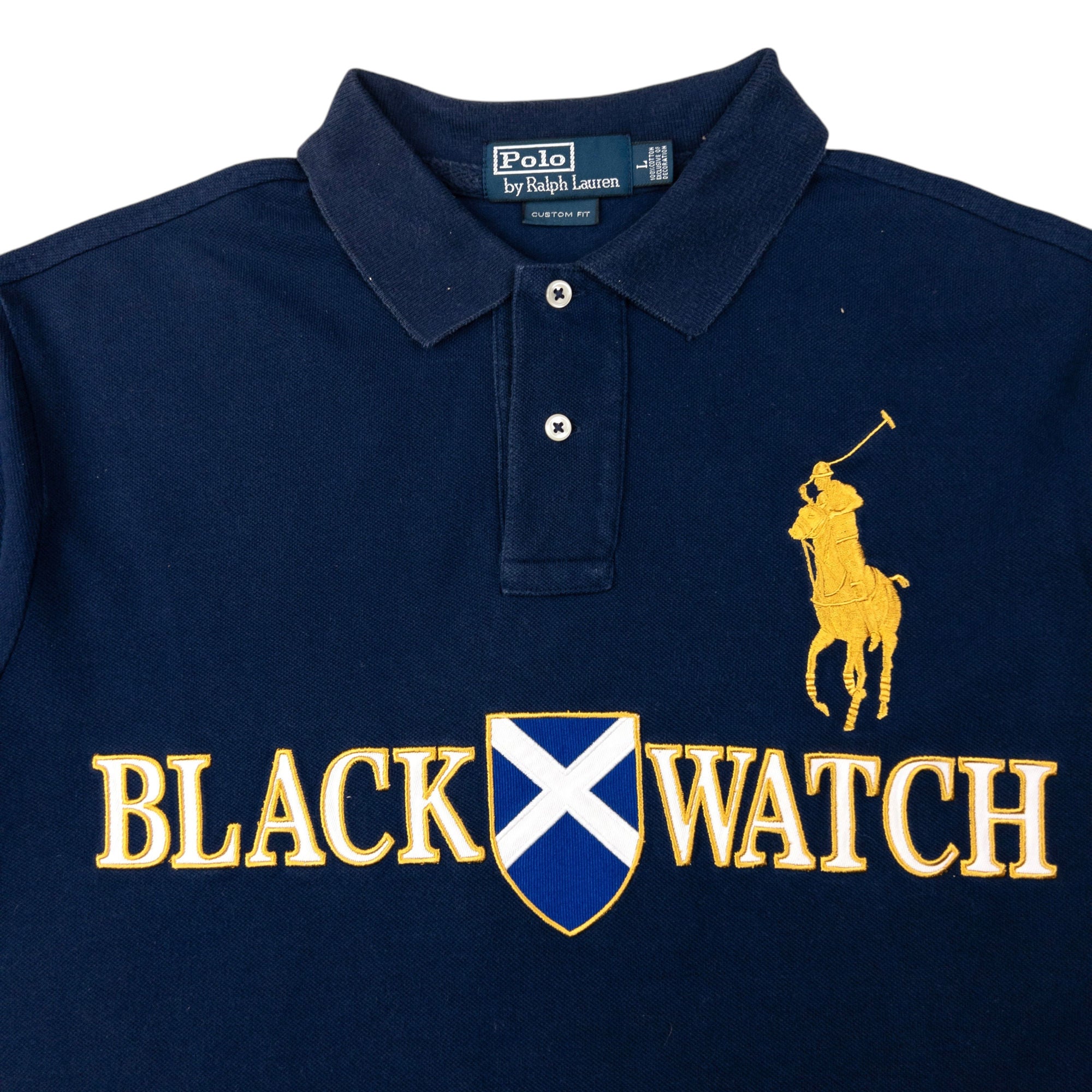 Vintage Polo Ralph Lauren Scotland Black Watch Polo Shirt Size L