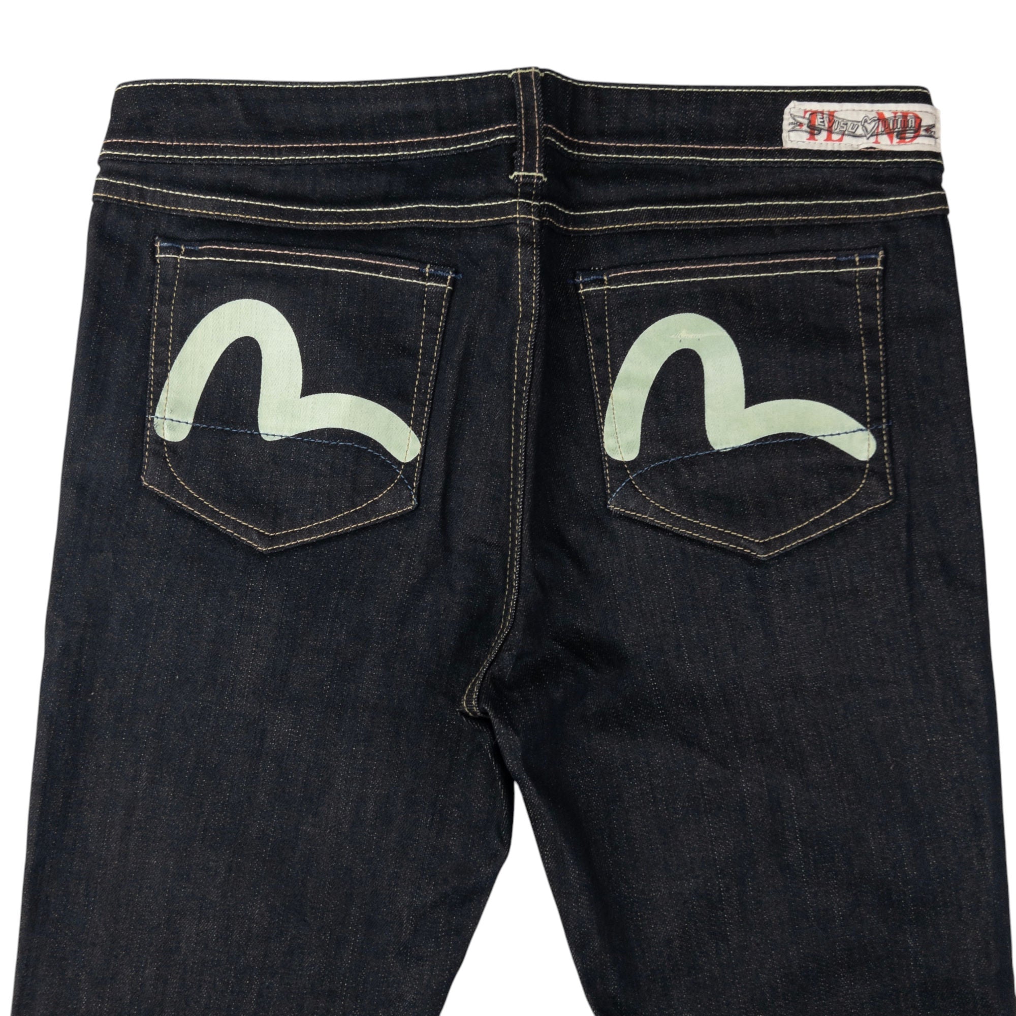Vintage Puma X Evisu Double Gull Japanese Denim Jeans Size W32