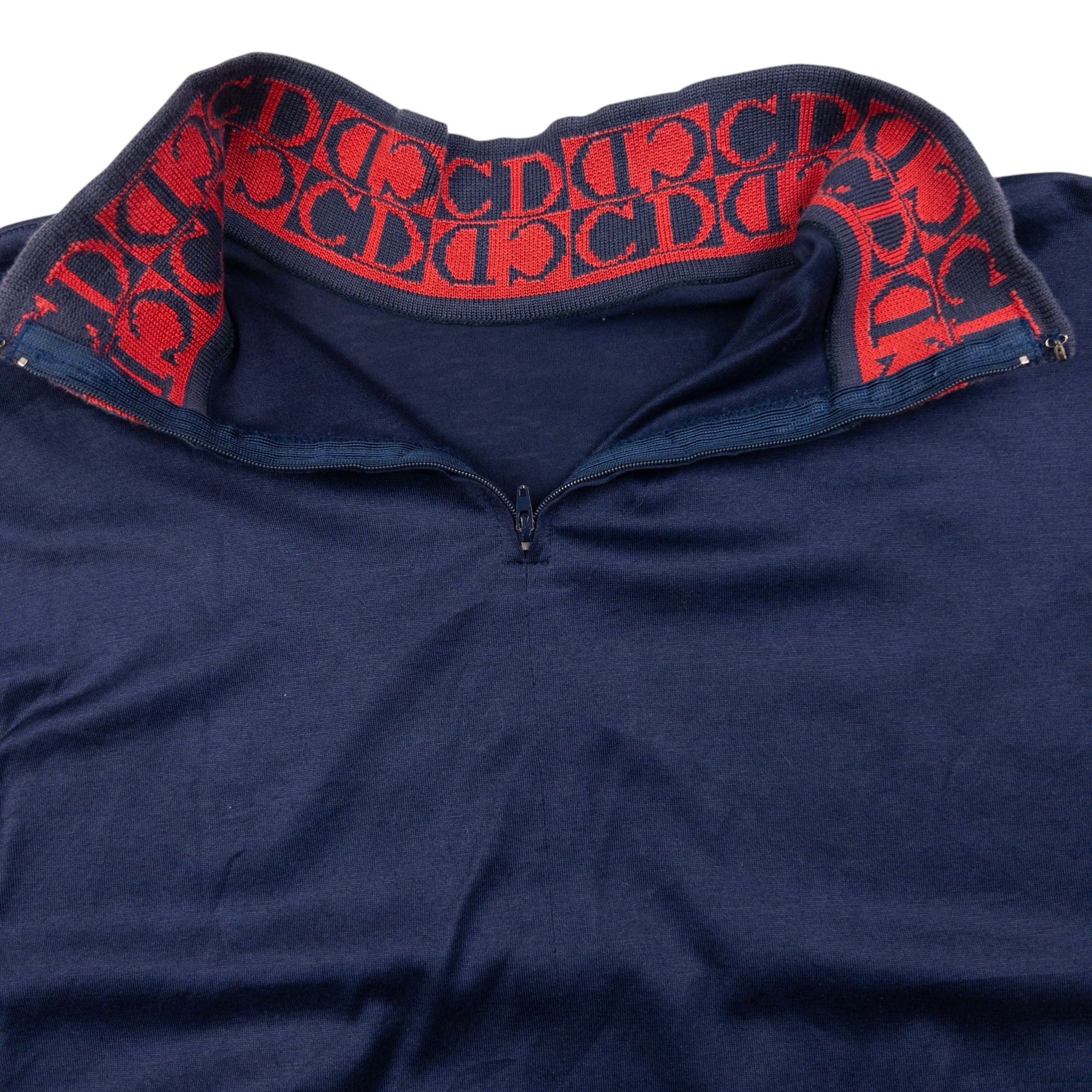 Vintage Dior Sports Monogram Long Sleeve Turtleneck Top Womens Size L