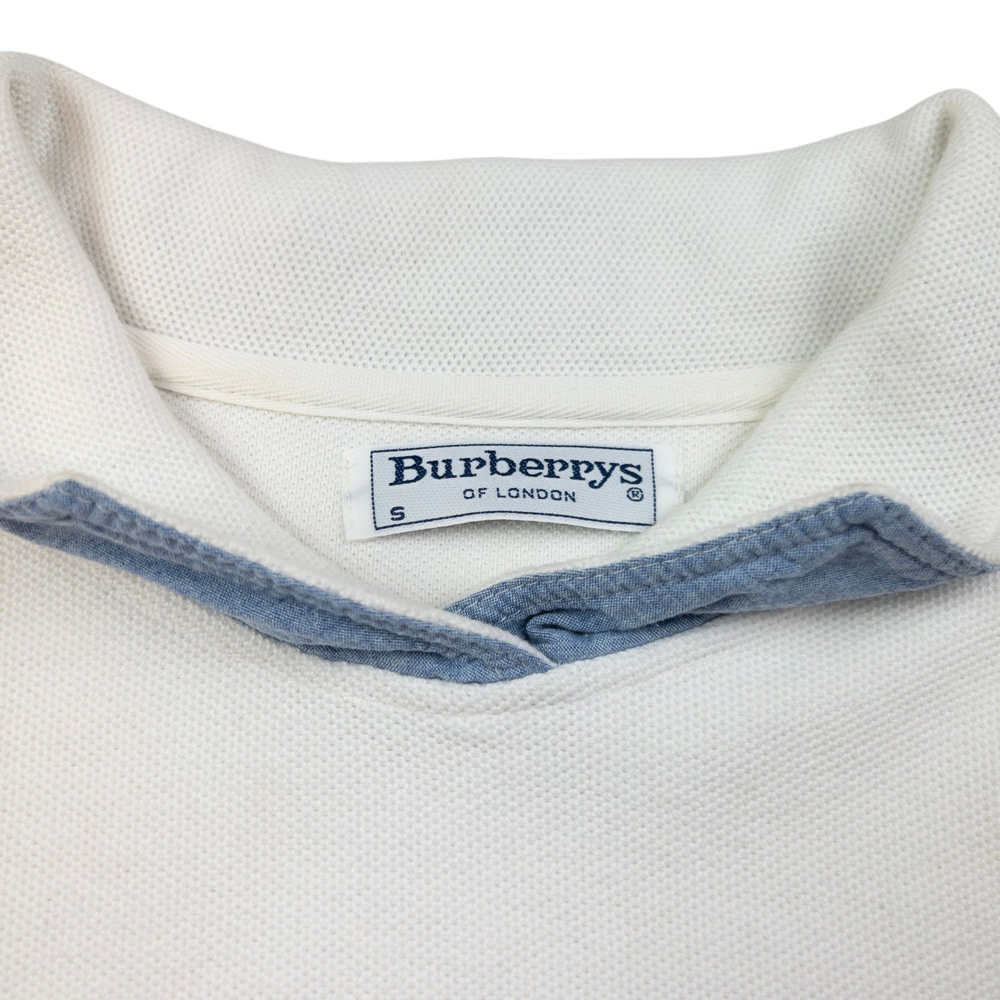 Vintage Burberry Embroidered Polo Sweatshirt Size S