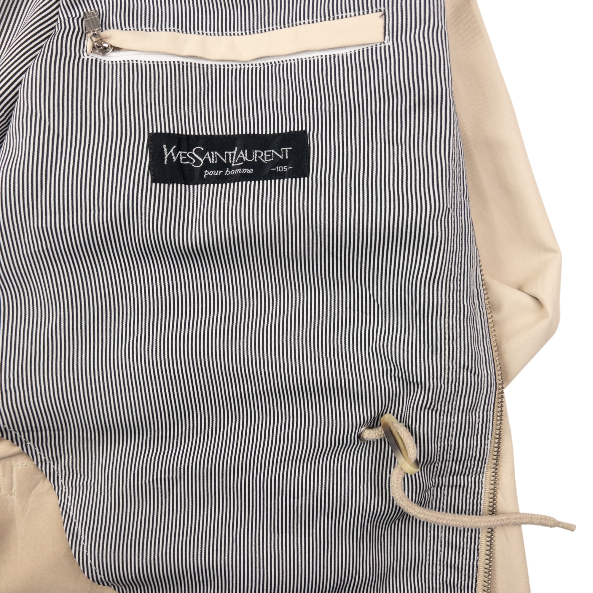 Vintage YSL Yves Saint Laurent Zip Up Jacket Size XL