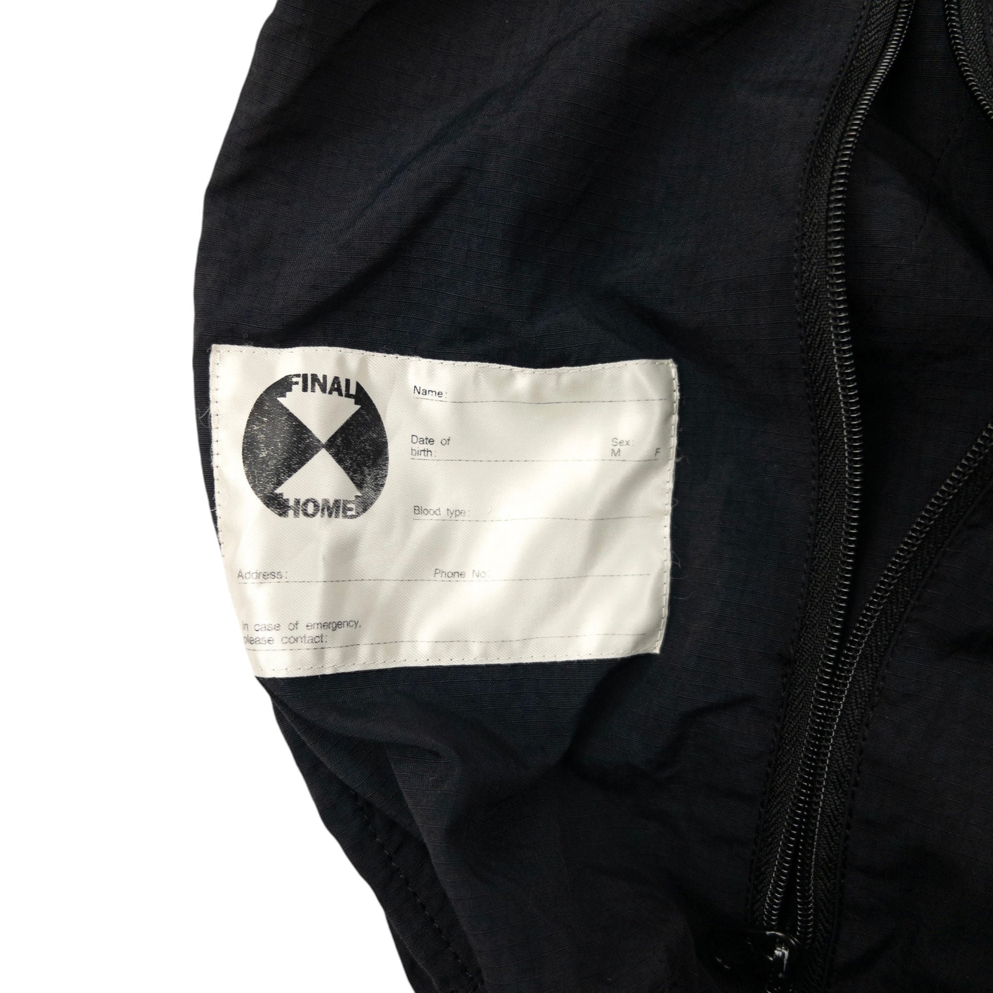 Vintage Final Home Multi Zip Hooded Jacket Size M