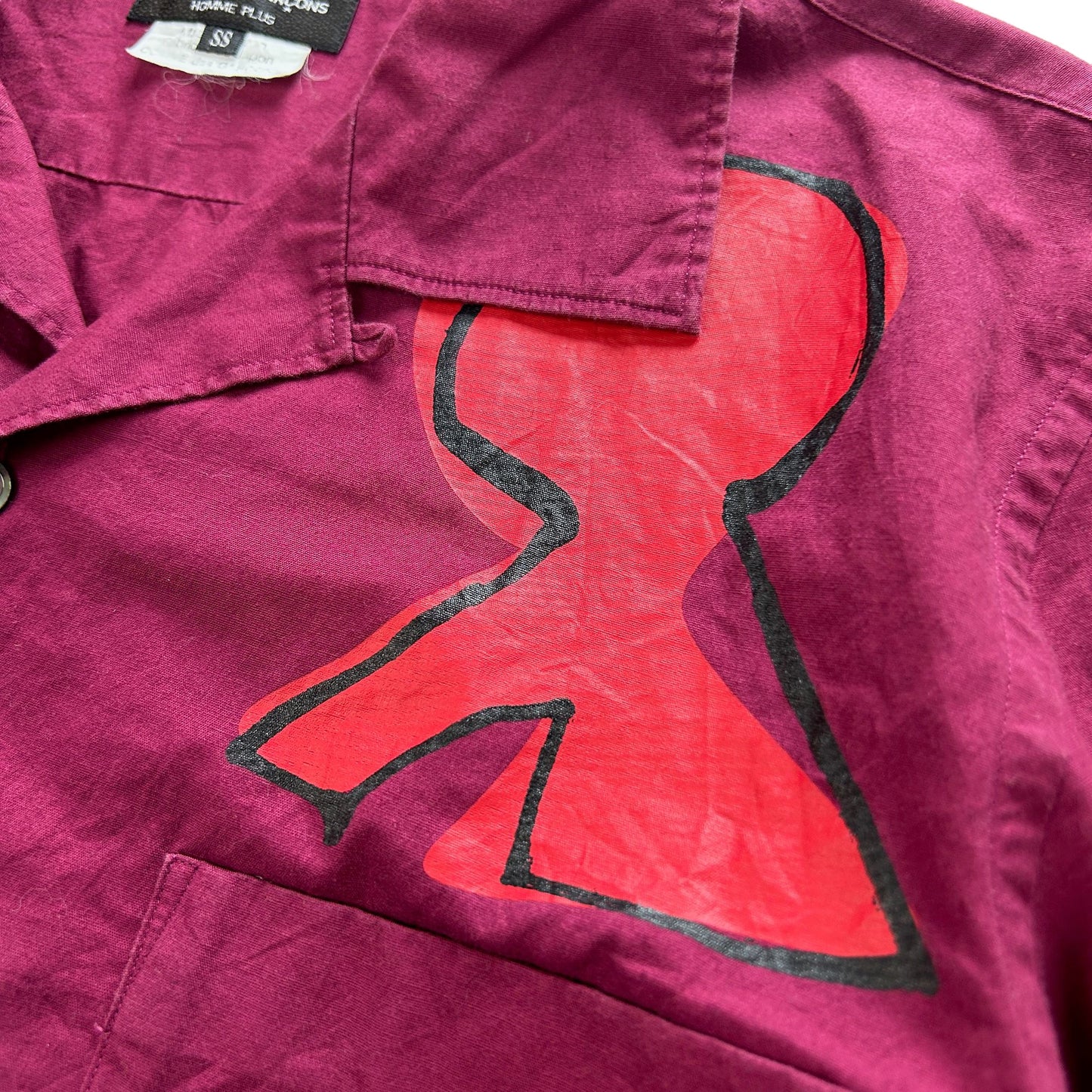 Vintage Comme Des Garcons HOMME PLUS Short Sleeve Shirt Size S
