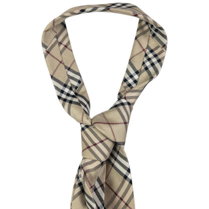 Vintage Burberry Nova Check Silk Tie