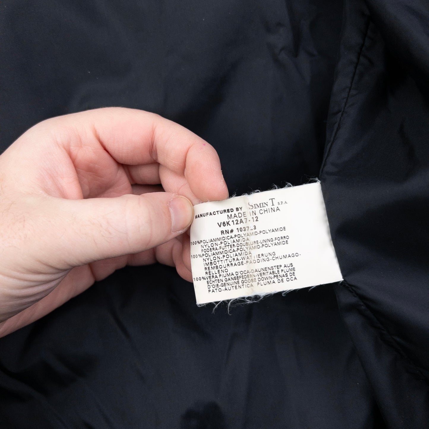 Vintage Armani Jeans Button Up Puffer Jacket Size L