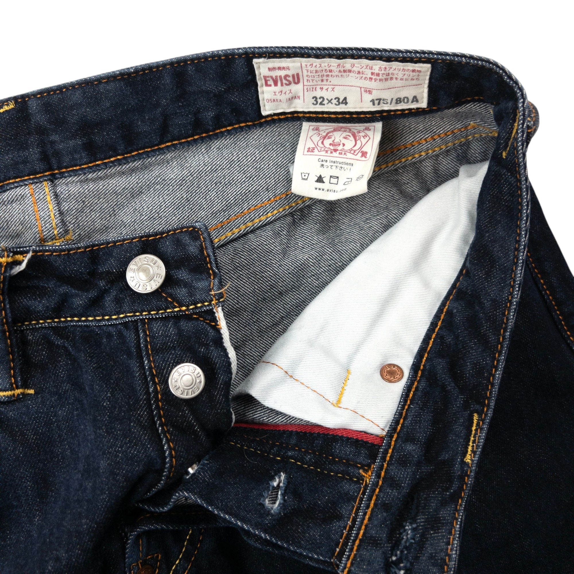 Vintage Evisu Double Gull Japanese Denim Jeans Size W32
