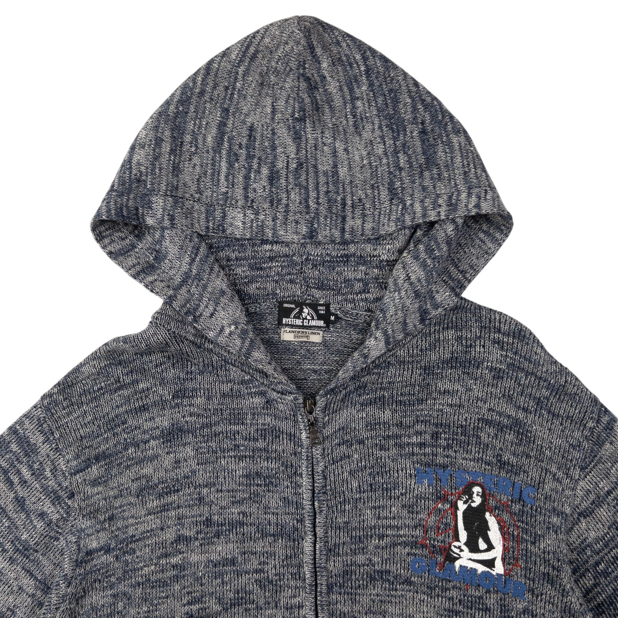 Vintage Hysteric Glamour Zip Up Knit Hoodie Size M