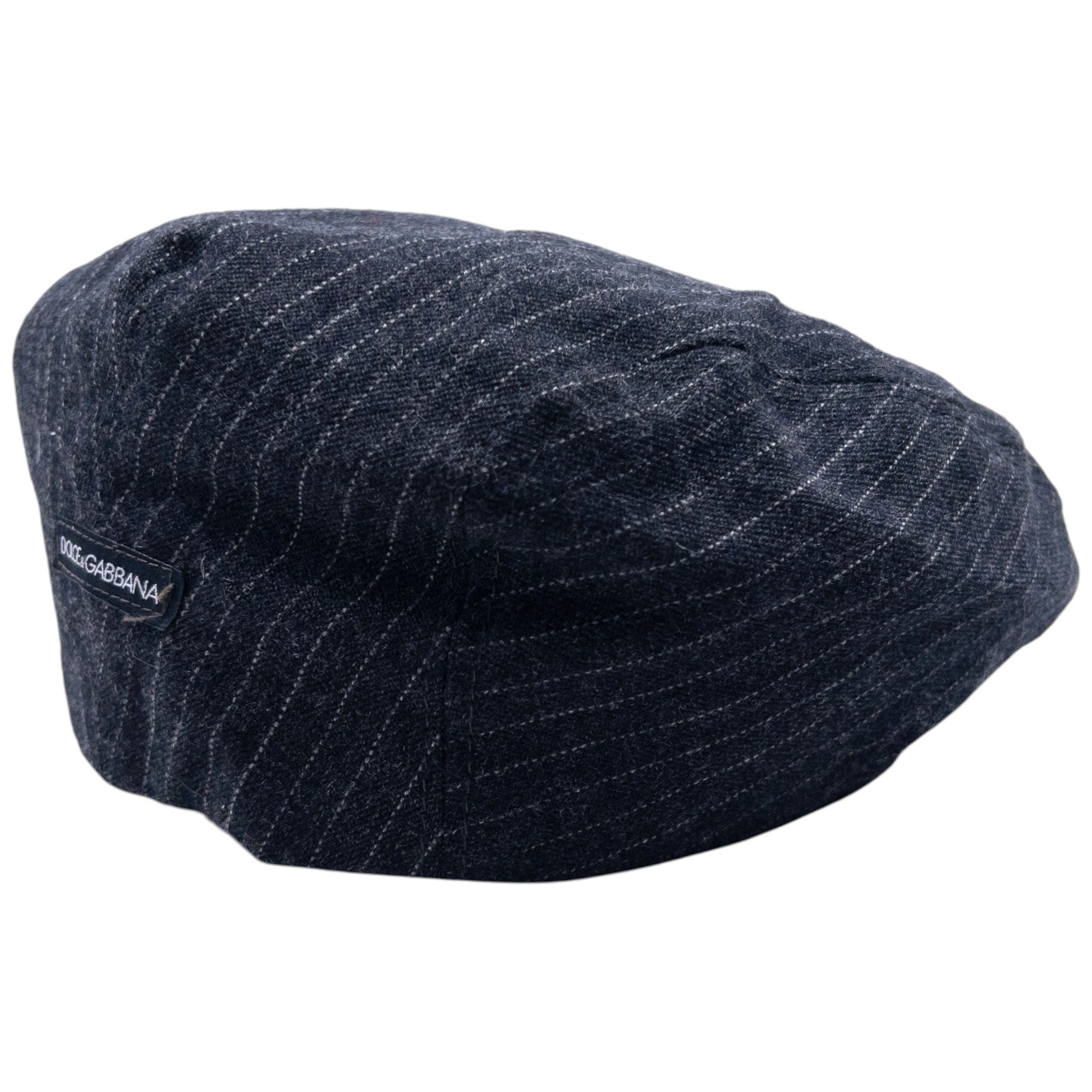 Vintage Dolce & Gabbana Striped Wool Flat Cap Hat