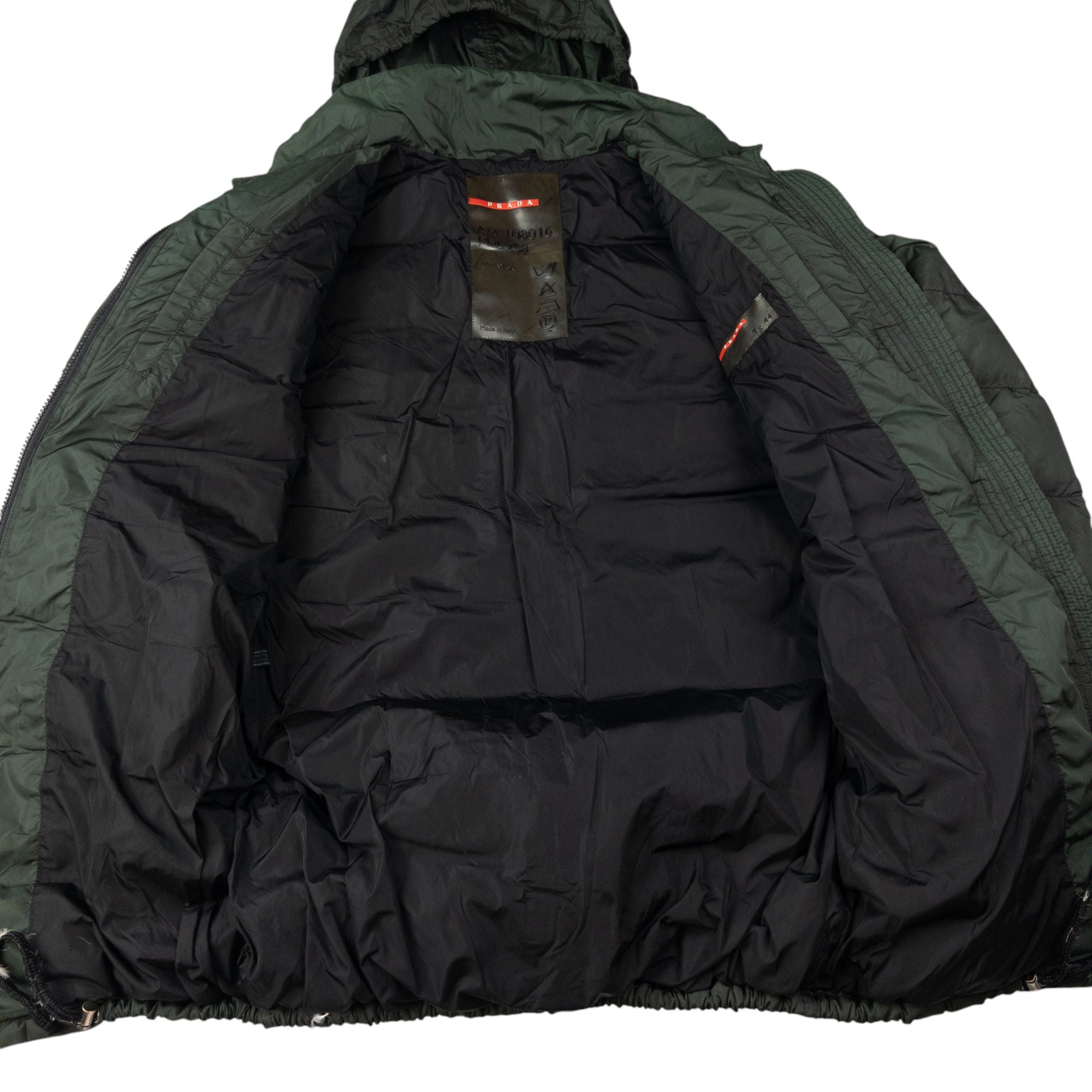 Vintage Prada Sport Zip Up Puffer Rain Jacket Size L
