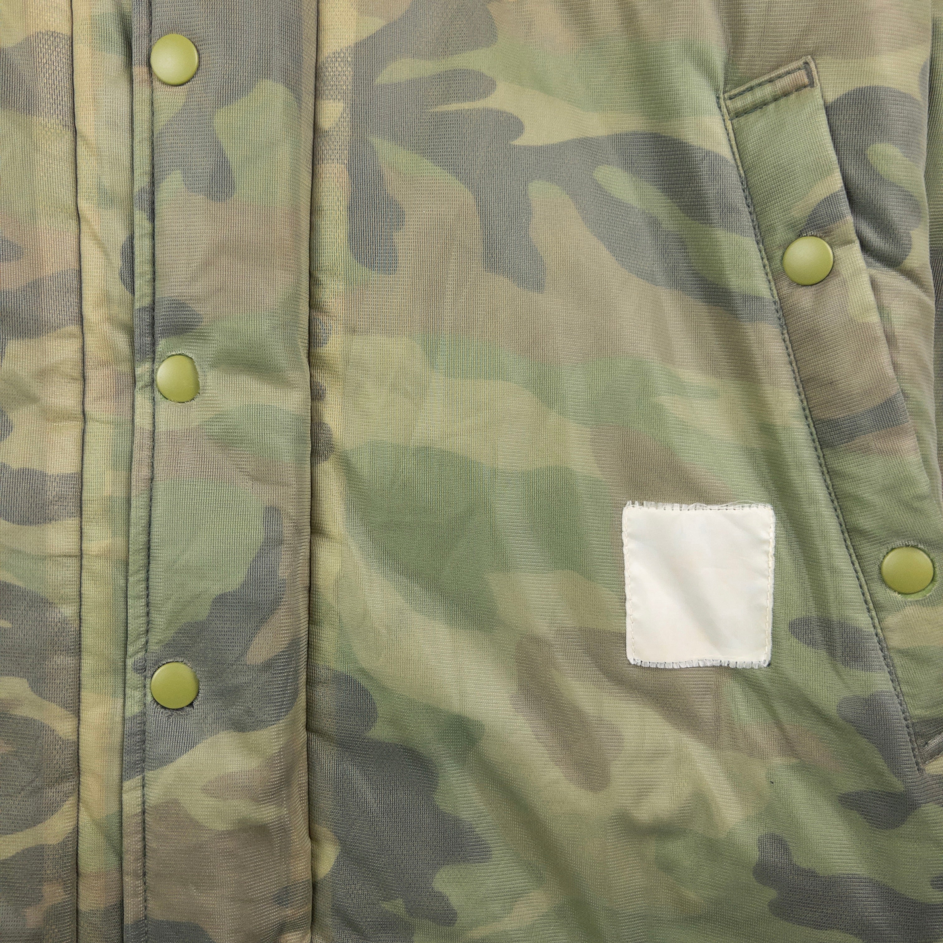 Vintage Final Home By Issey Miyake Fleece Lined Double Mesh Layer Camo Jacket Size S