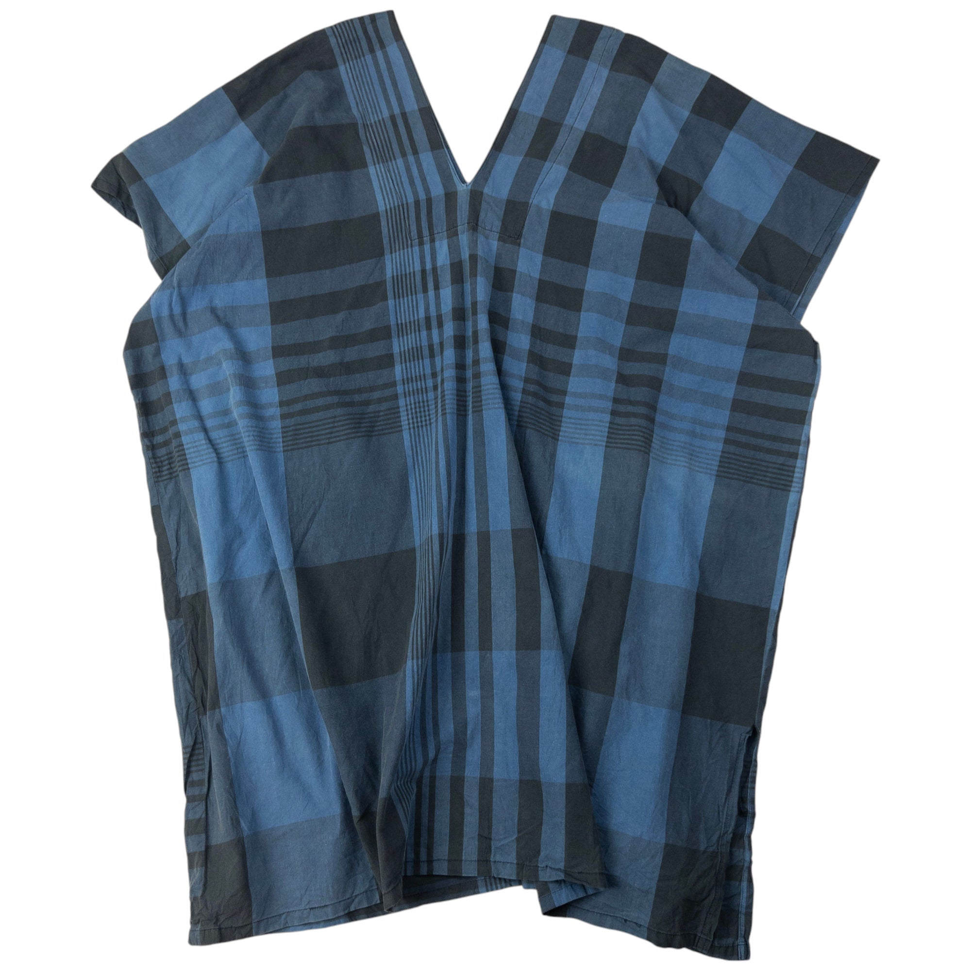 Vintage Yohji Yamamoto Checkered Kaftan Dress Womens Size M