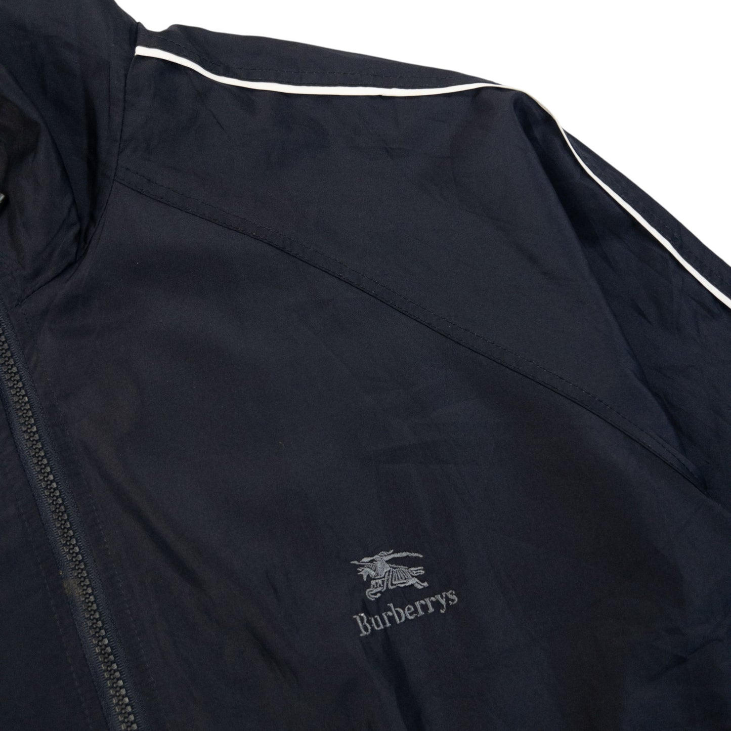 Vintage 90s Burberry Embroidered Zip Up Jacket Size XL