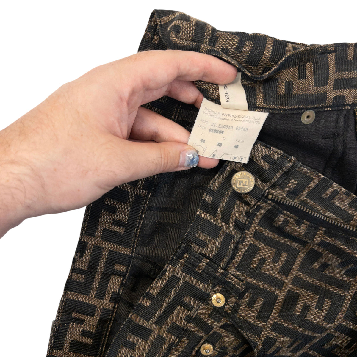 Vintage 90s Fendi Monogram Trousers Womens Size W28