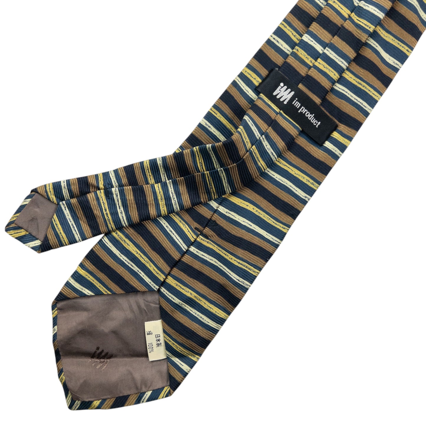 Vintage 90s Issey Miyake Striped Silk Tie