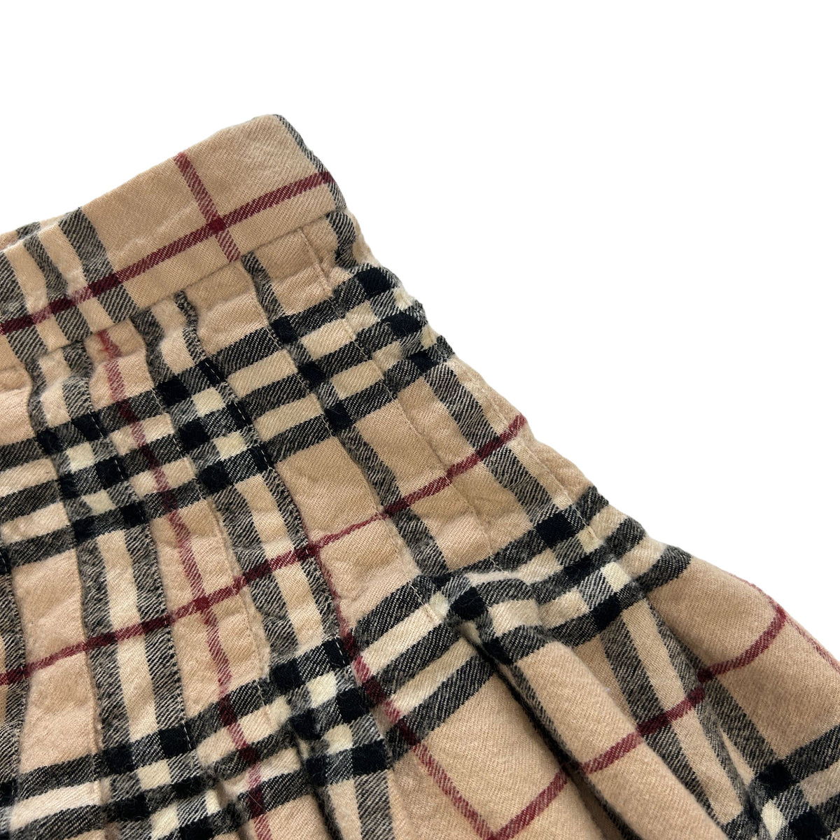 Vintage Burberry Nova Check Wool Pleated Mini Skirt W25
