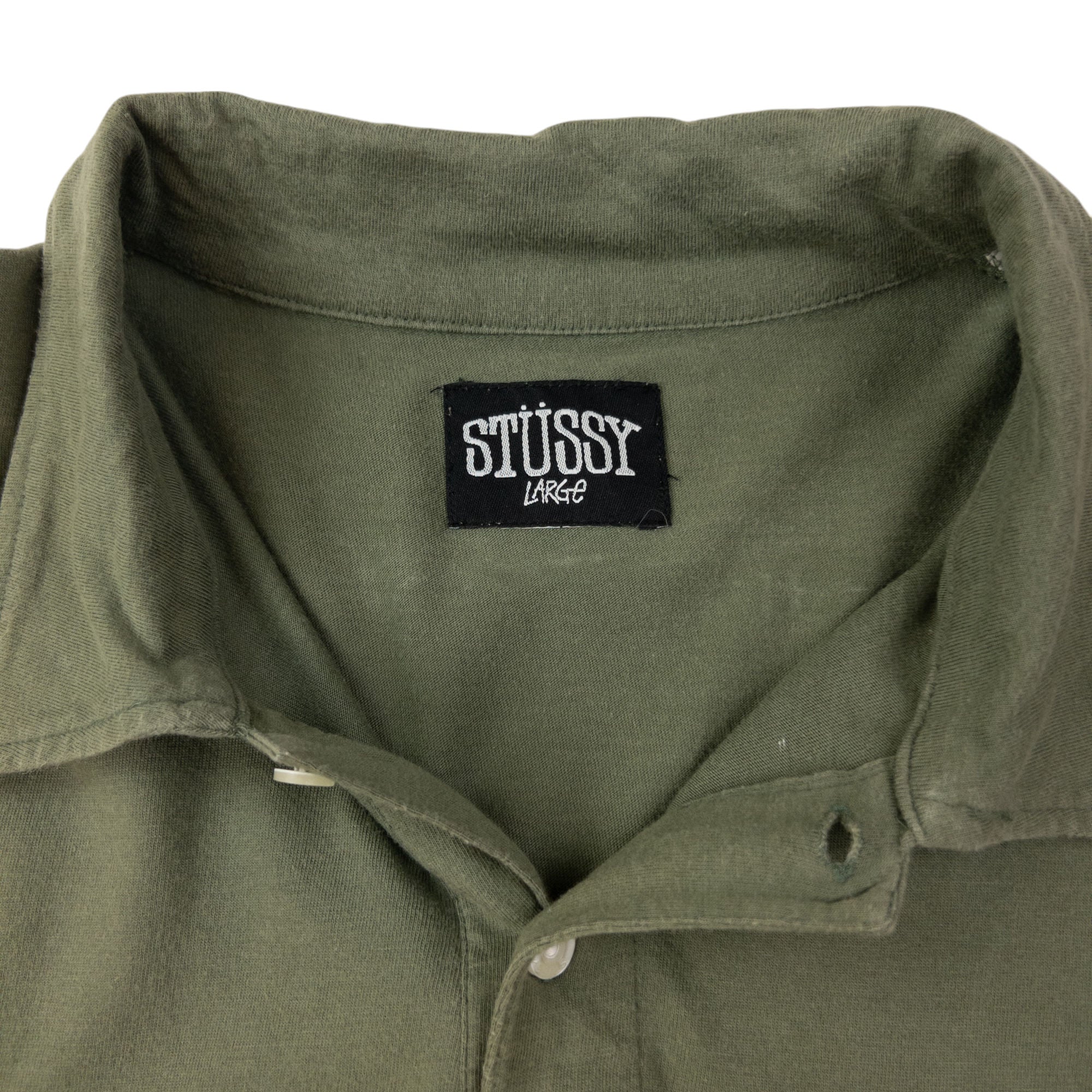 Vintage Stussy Colour Block Polo Shirt Size L