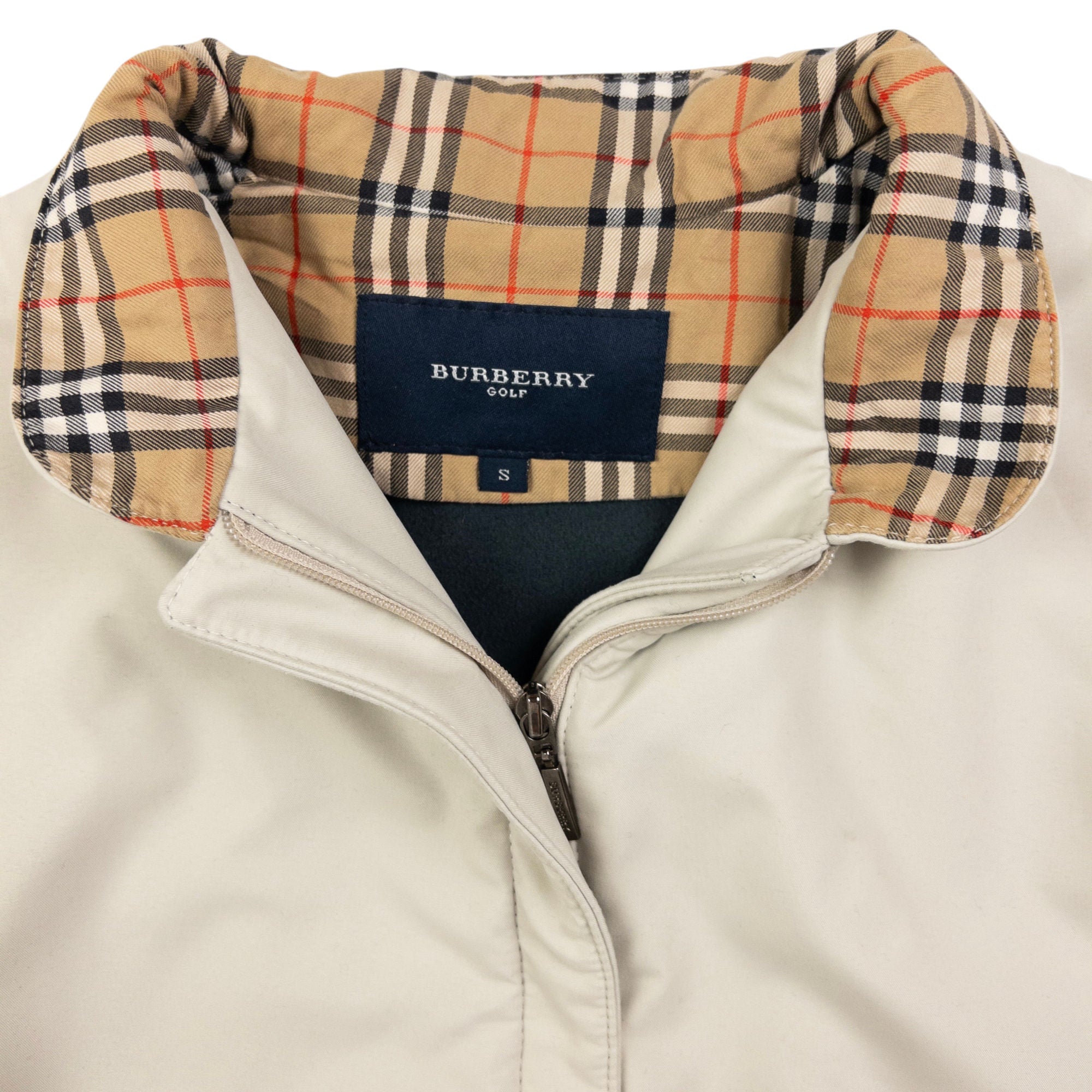 Vintage Burberry Nova Check Detail Fleece Lined Jacket Womens Size S