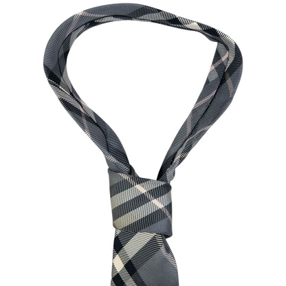 Vintage Burberry Black Label Nova Check Silk Scarf