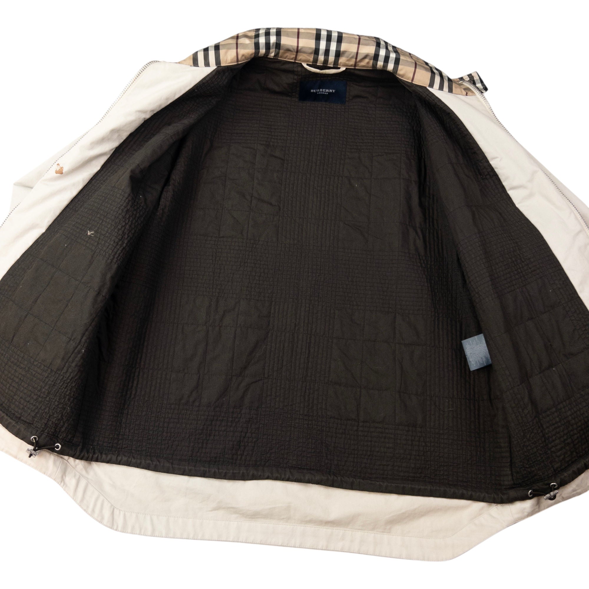 Vintage Burberry Nova Check Collar Zip Up Jacket Size M