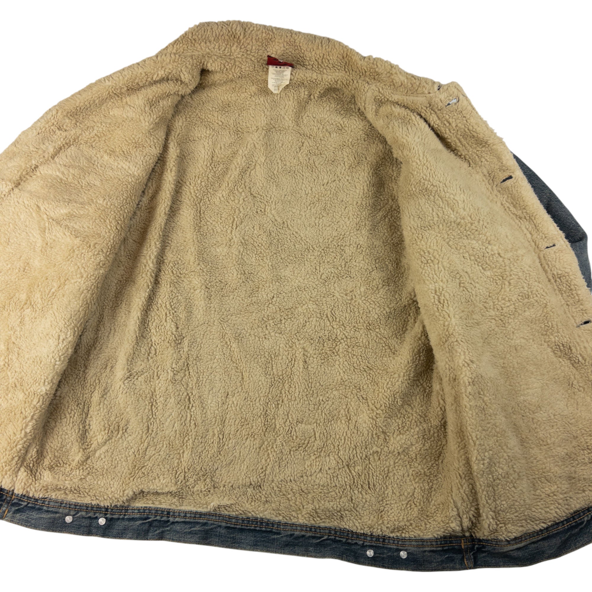 Vintage Oakley Sherpa Fleece Lined Denim Jacket Size M