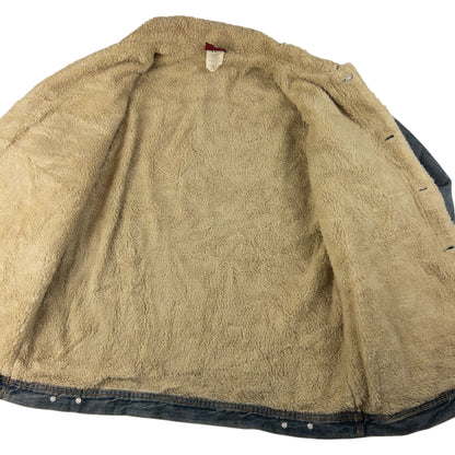 Vintage Oakley Sherpa Fleece Lined Denim Jacket Size M