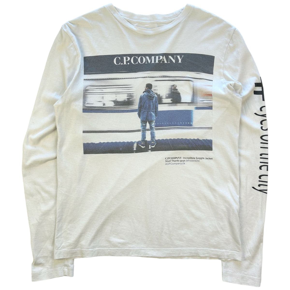 Vintage C.P Company Eyes On The City Long Sleeve T Shirt Size S