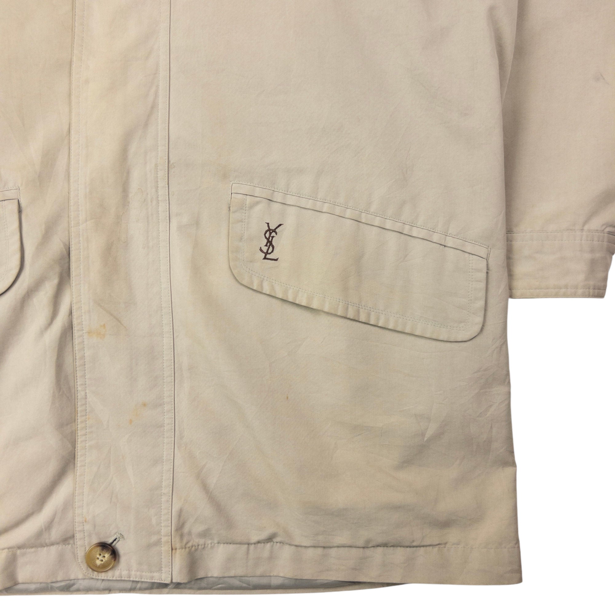 Vintage YSL Yves Saint Laurent Zip Up Jacket Size XL