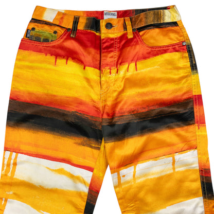 Vintage Moschino Jeans Paint Pattern Trousers Size W29