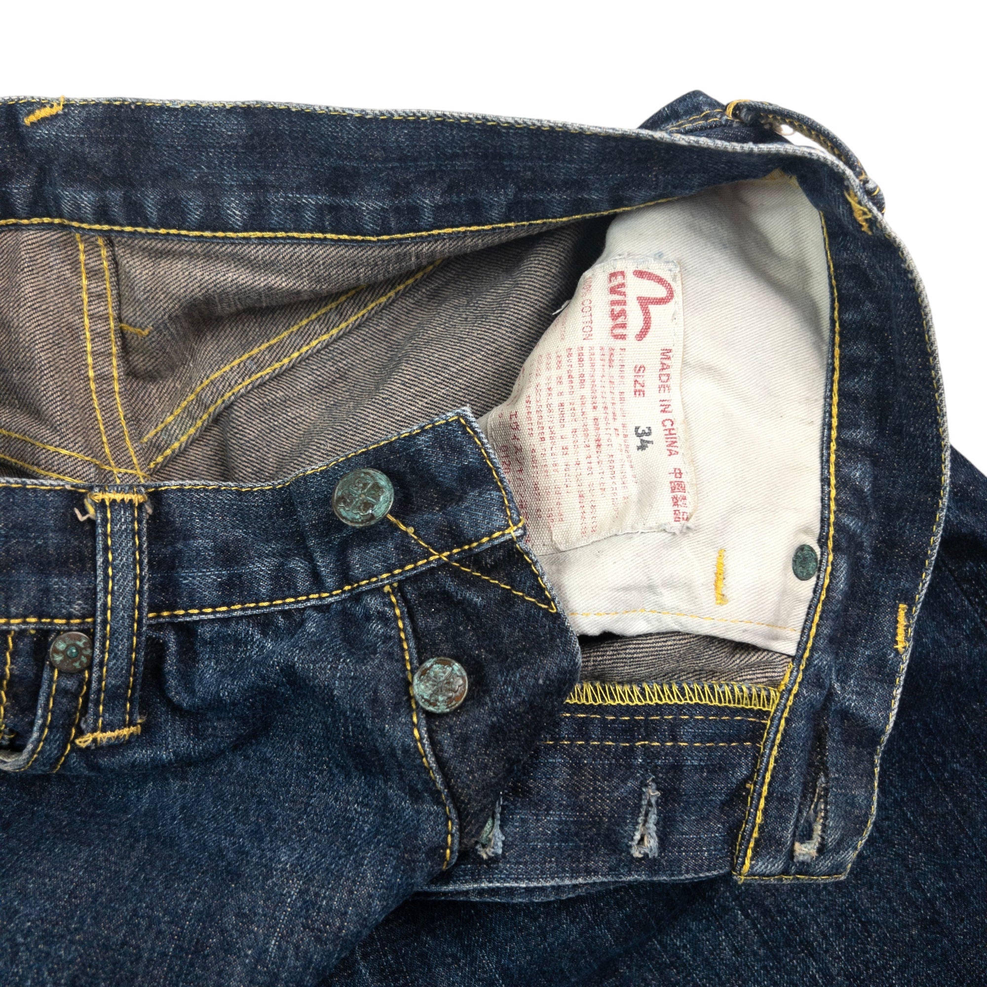 Vintage Evisu Genes Osaka Gull Japanese Denim Jeans Size W31