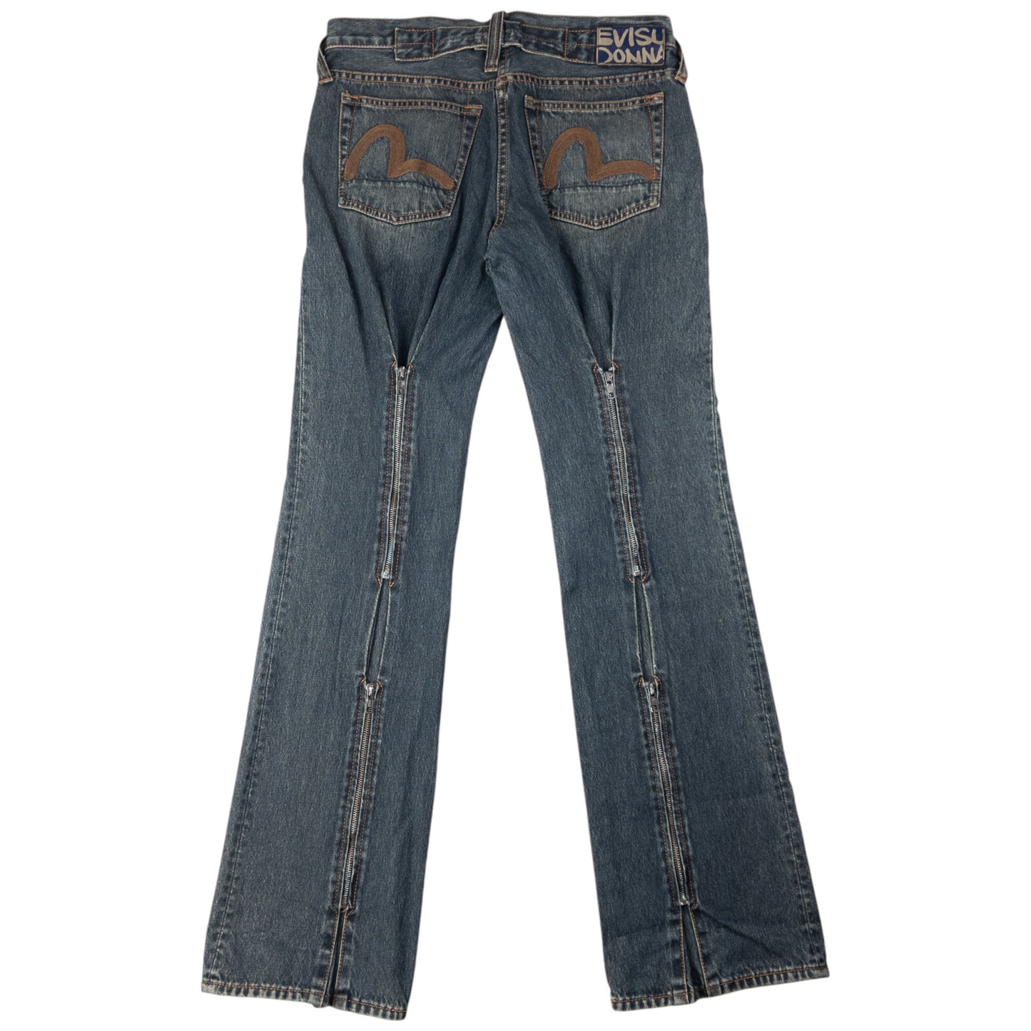 Vintage Evisu Zip Bondage Double Gull Japanese Denim Jeans Size W30
