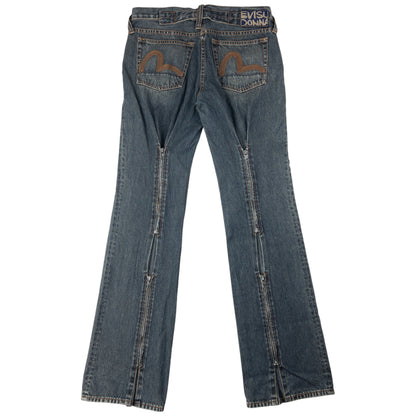 Vintage Evisu Zip Bondage Double Gull Japanese Denim Jeans Size W30