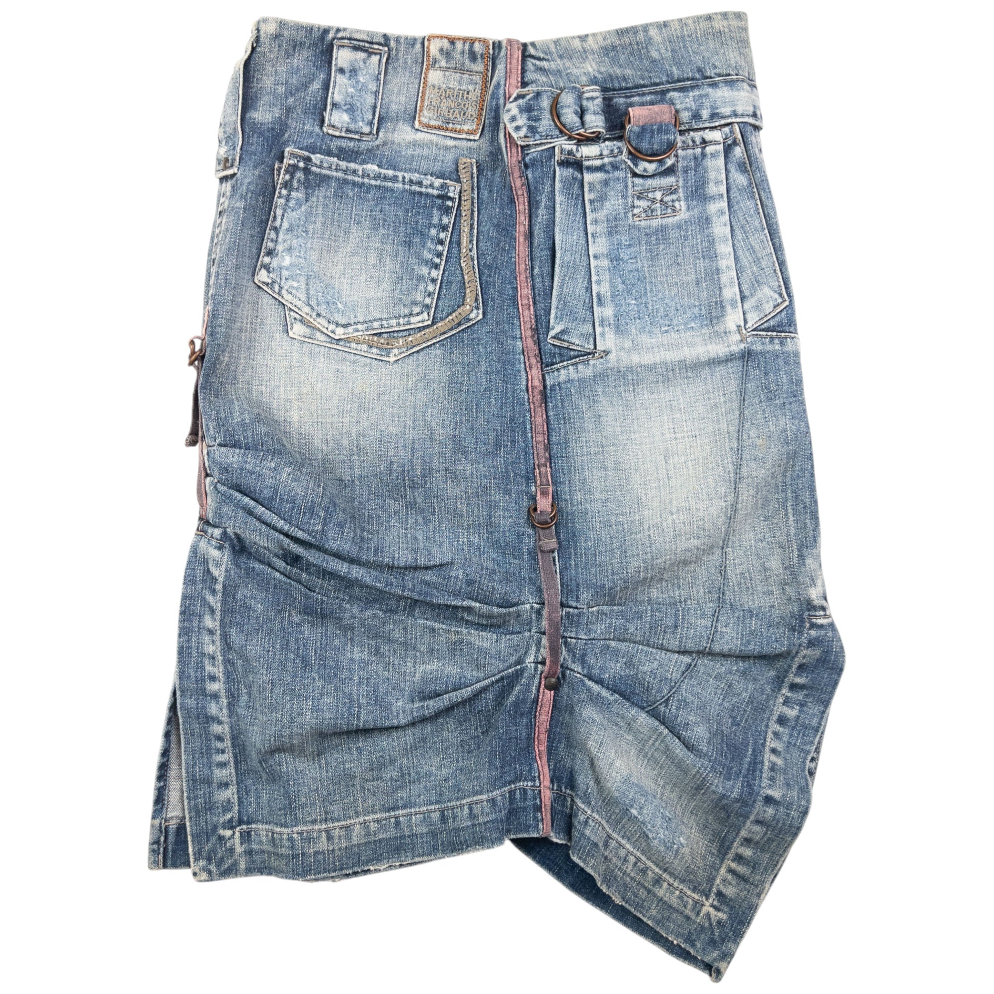 Vintage Marithe + Francois Girbaud Asymmetric Denim Skirt Womens Size W26