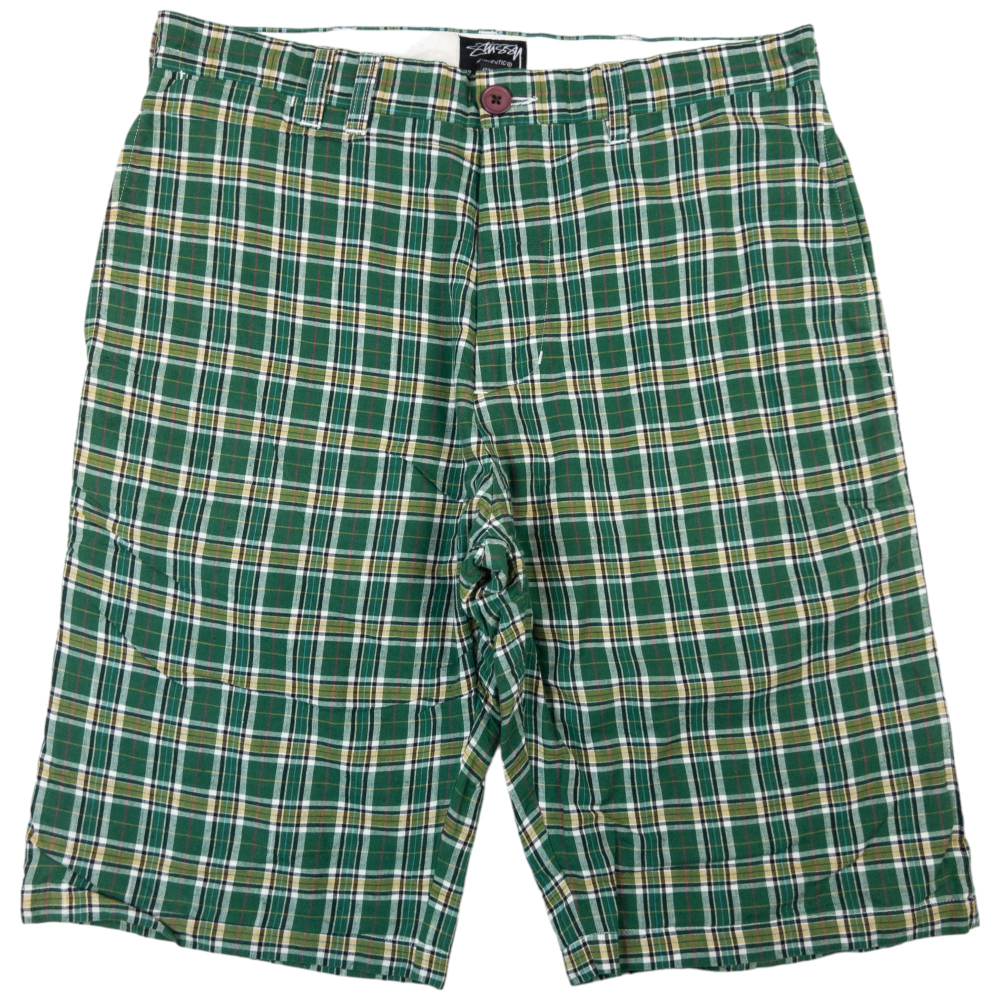 Vintage Stussy Check Shorts Size W33