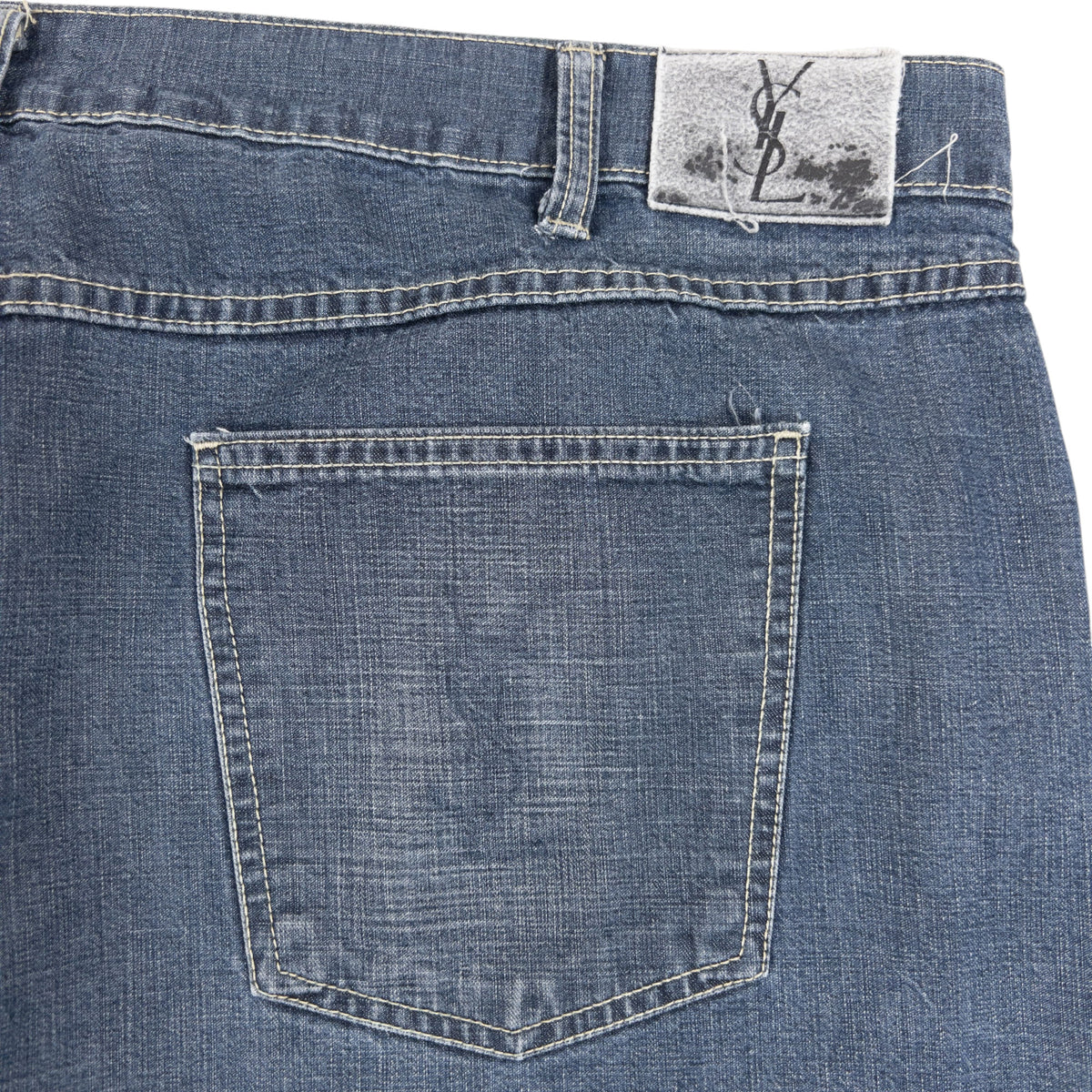 Vintage 2000s YSL Yves Saint Laurent Denim Jeans in blue (cotton), photo 7