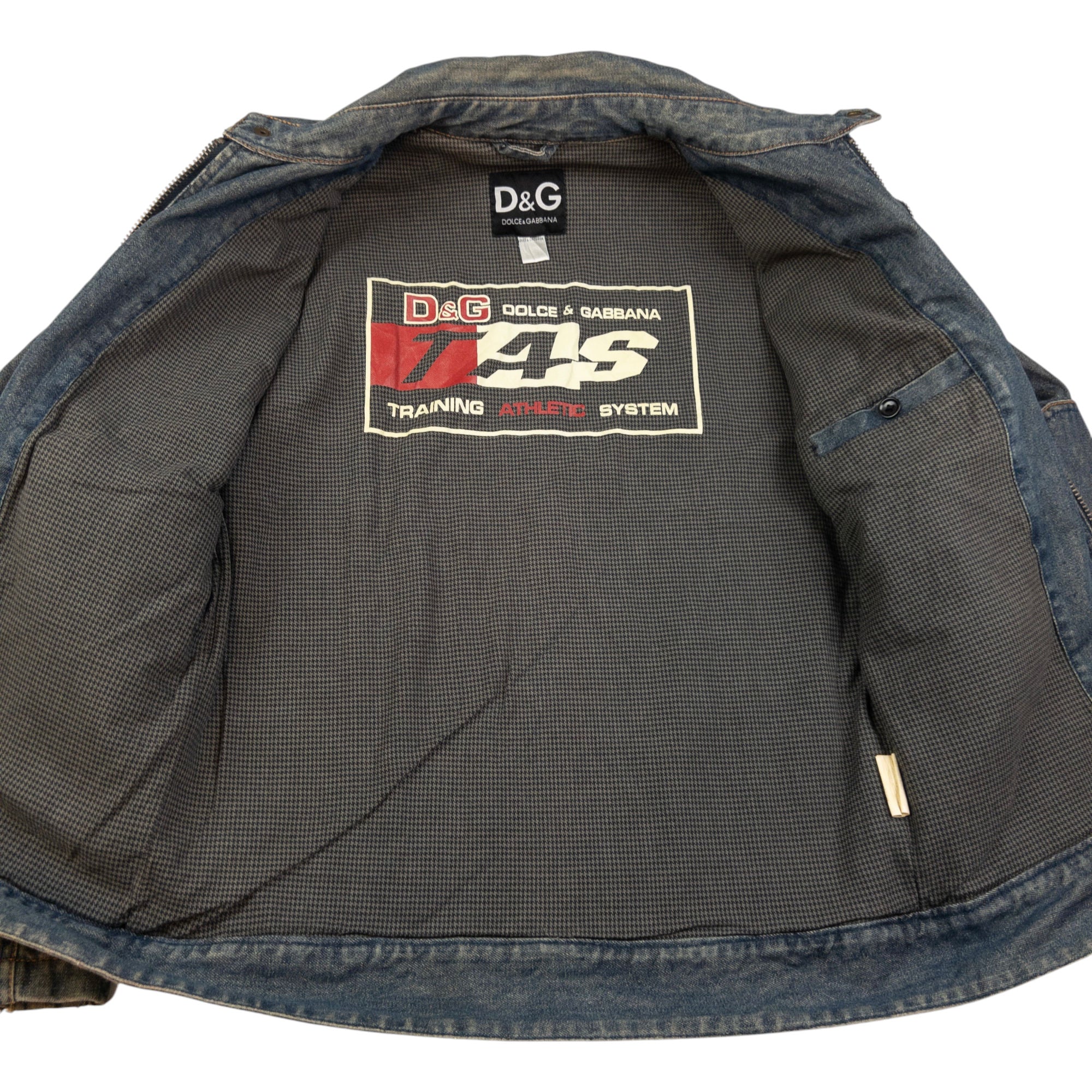 Vintage Dolce & Gabbana Zip Up Denim Jacket Size M
