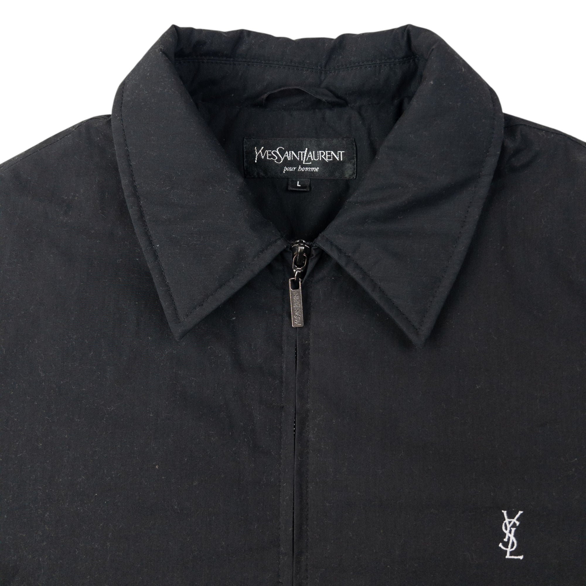 Vintage YSL Yves Saint Laurent Zip Up Padded Jacket Size L