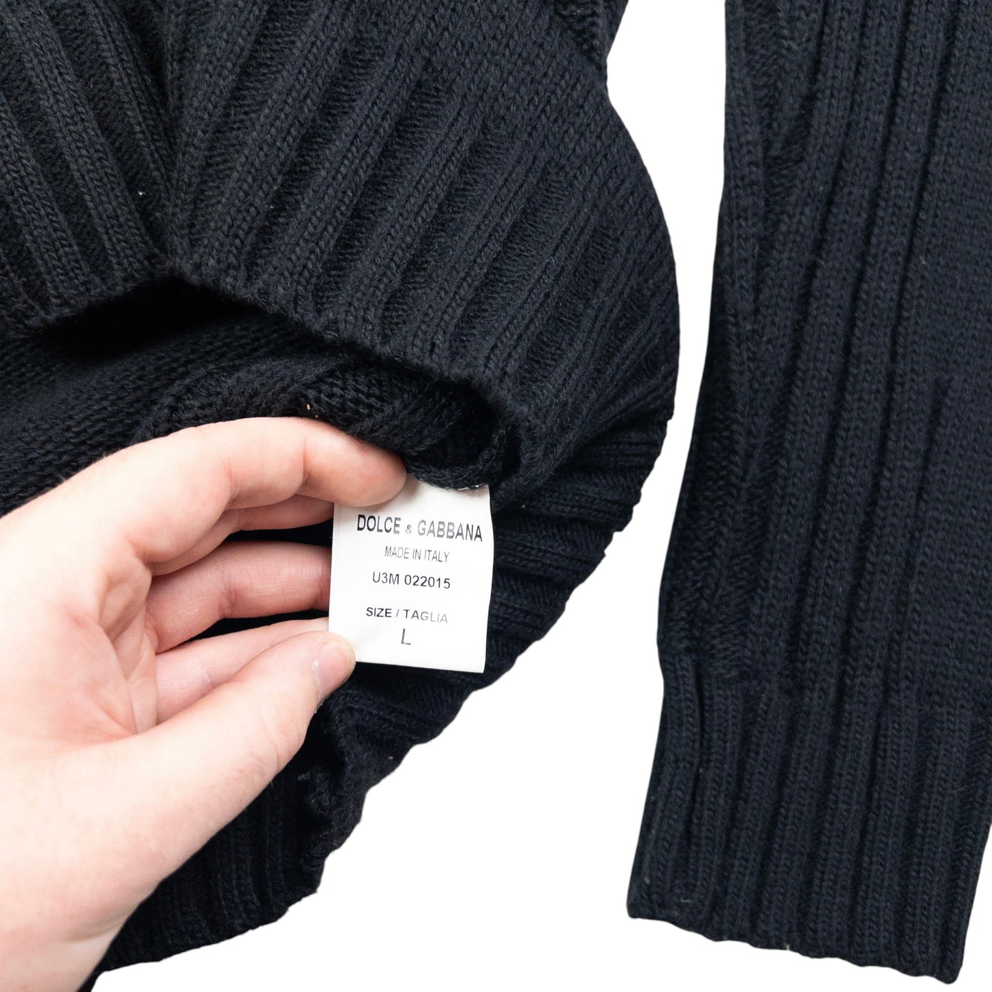 Vintage Dolce & Gabbana Q Zip Knit Jumper Size L