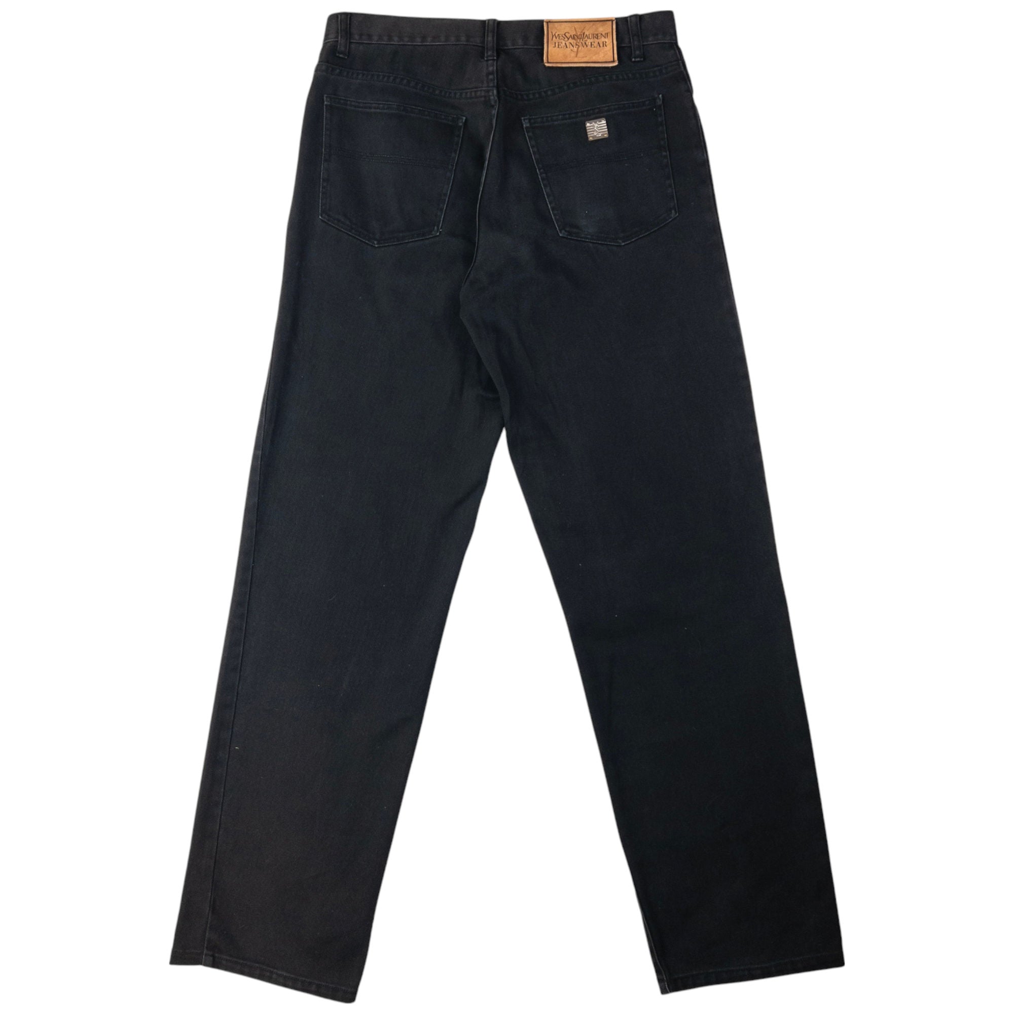 Vintage YSL Yves Saint Laurent Embossed Denim Jeans Size W33