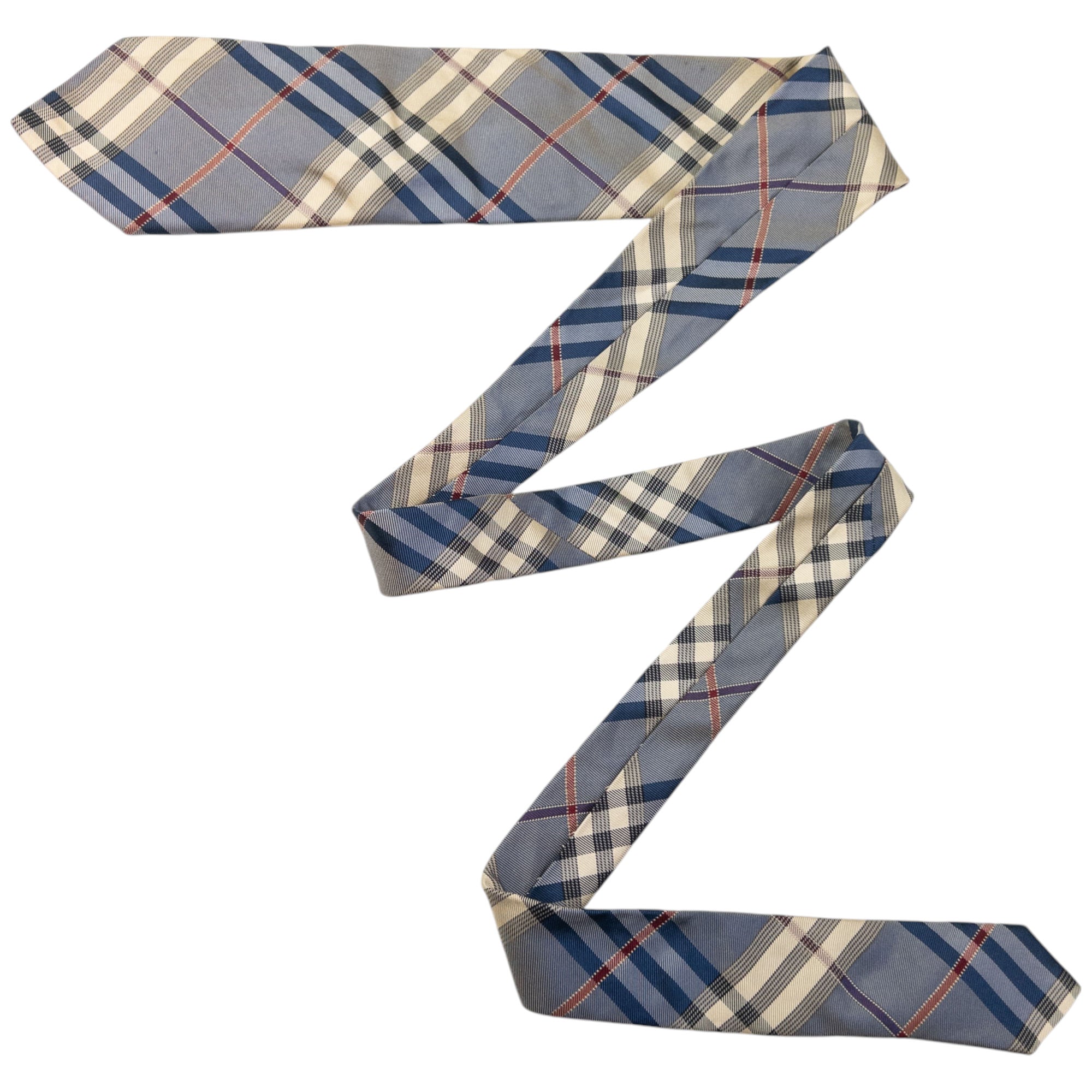 Vintage Burberry Nova Check Silk Tie