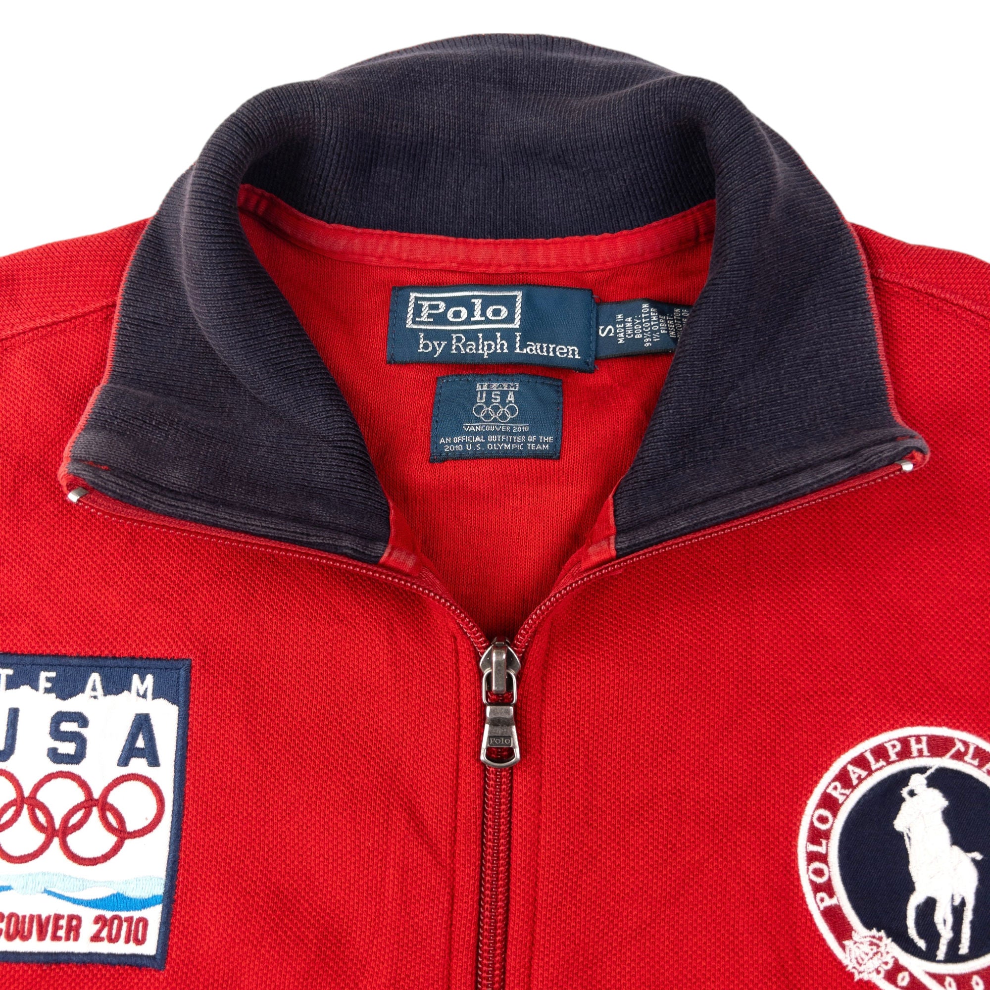Vintage Polo Ralph Lauren USA 2010 Olympics Zip Up Sweatshirt Size S