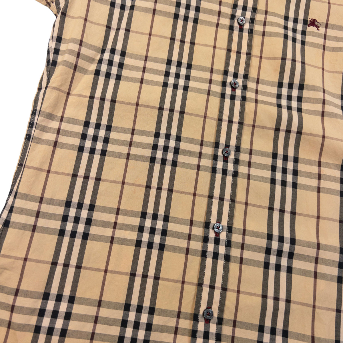 Vintage 2000s Burberry Black Label Nova Check Long Sleeve Button Up Shirt Size S