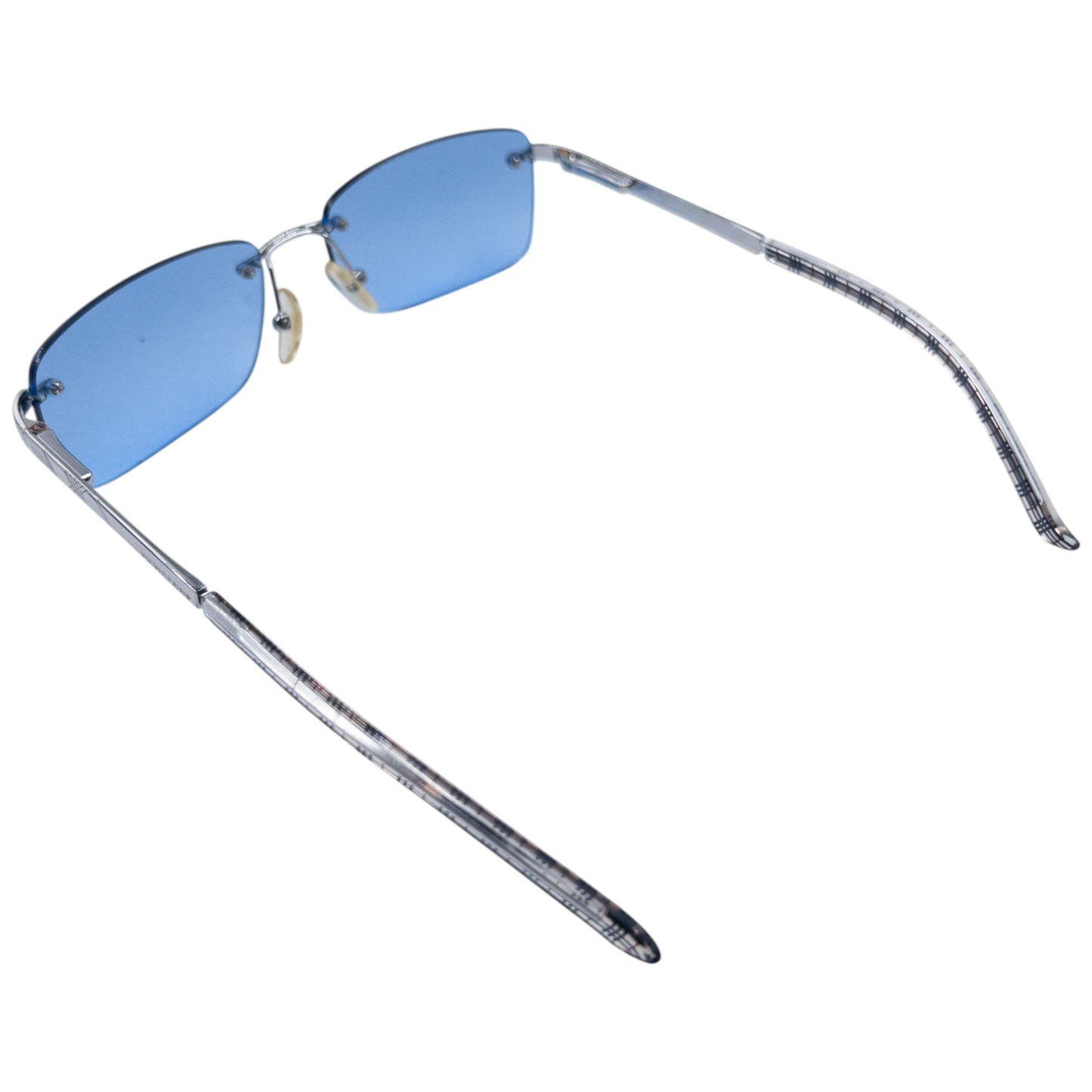 Vintage Burberry Nova Check Rimless Sunglasses