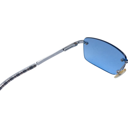 Vintage Burberry Nova Check Rimless Sunglasses