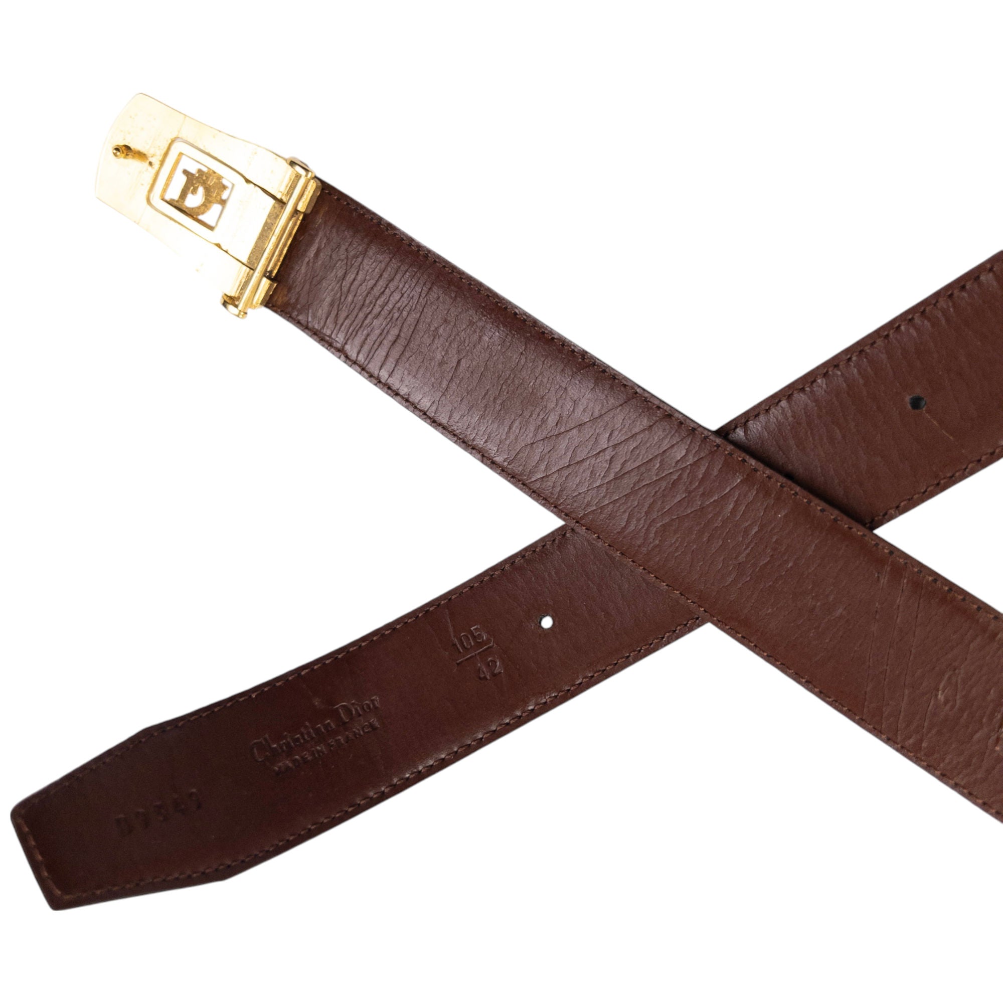 Vintage Dior Leather Belt Size W38