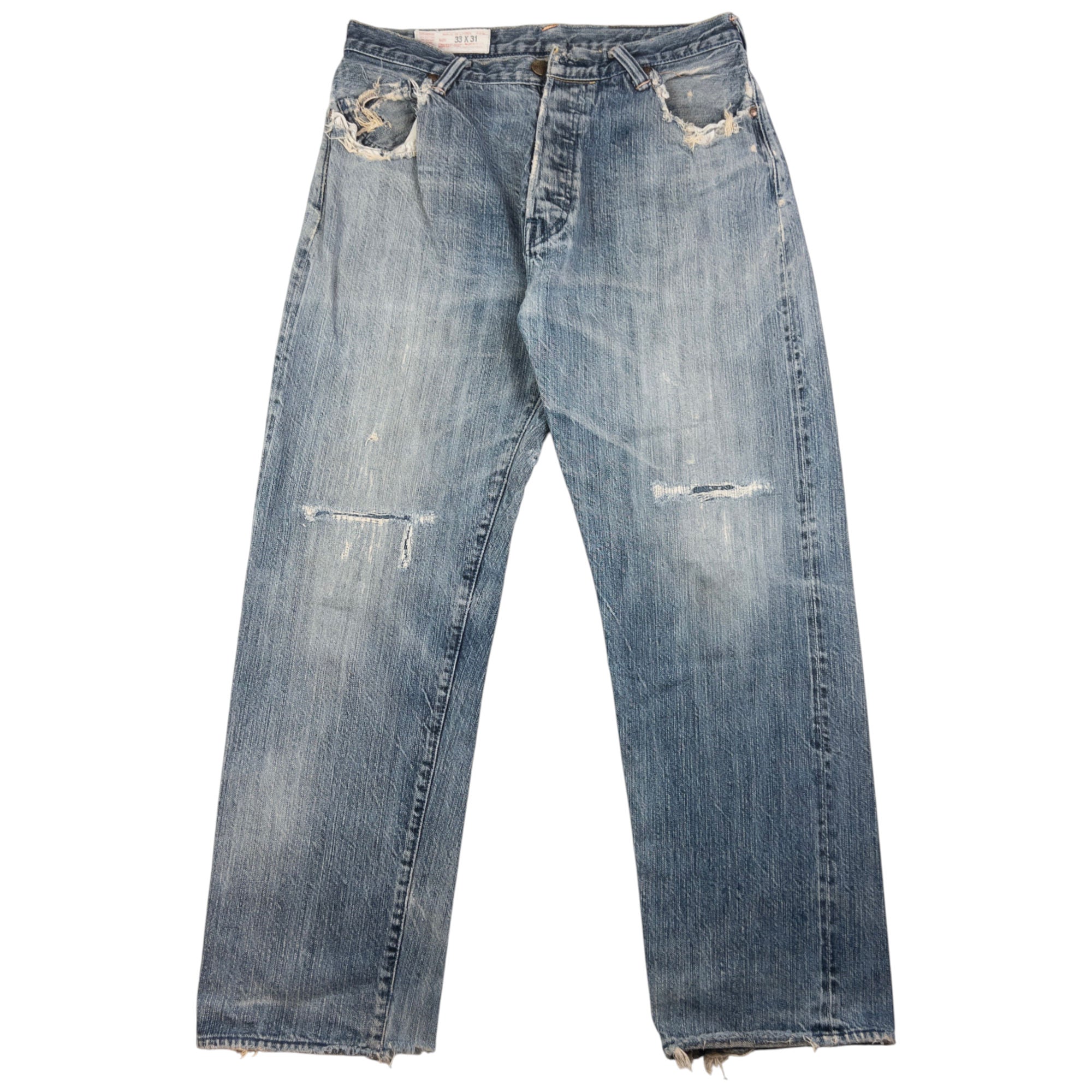 Vintage Yamane Evisu Painted Daicock Japanese Denim Jeans Size W31