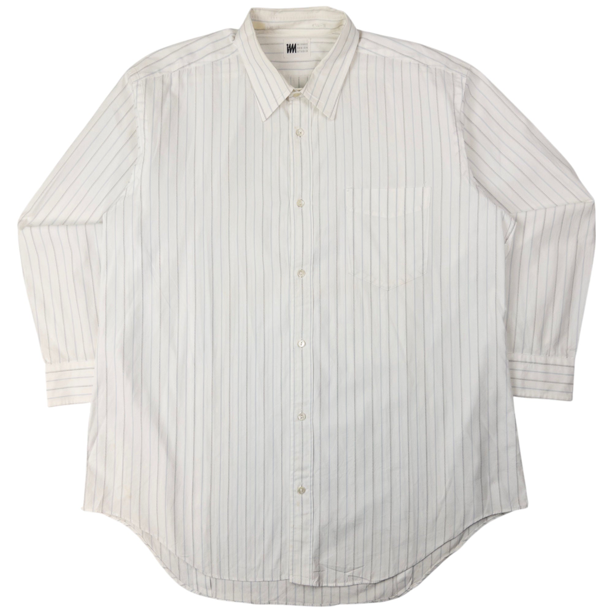 Vintage Issey Miyake Striped Long Sleeve Button Up Shirt Size M